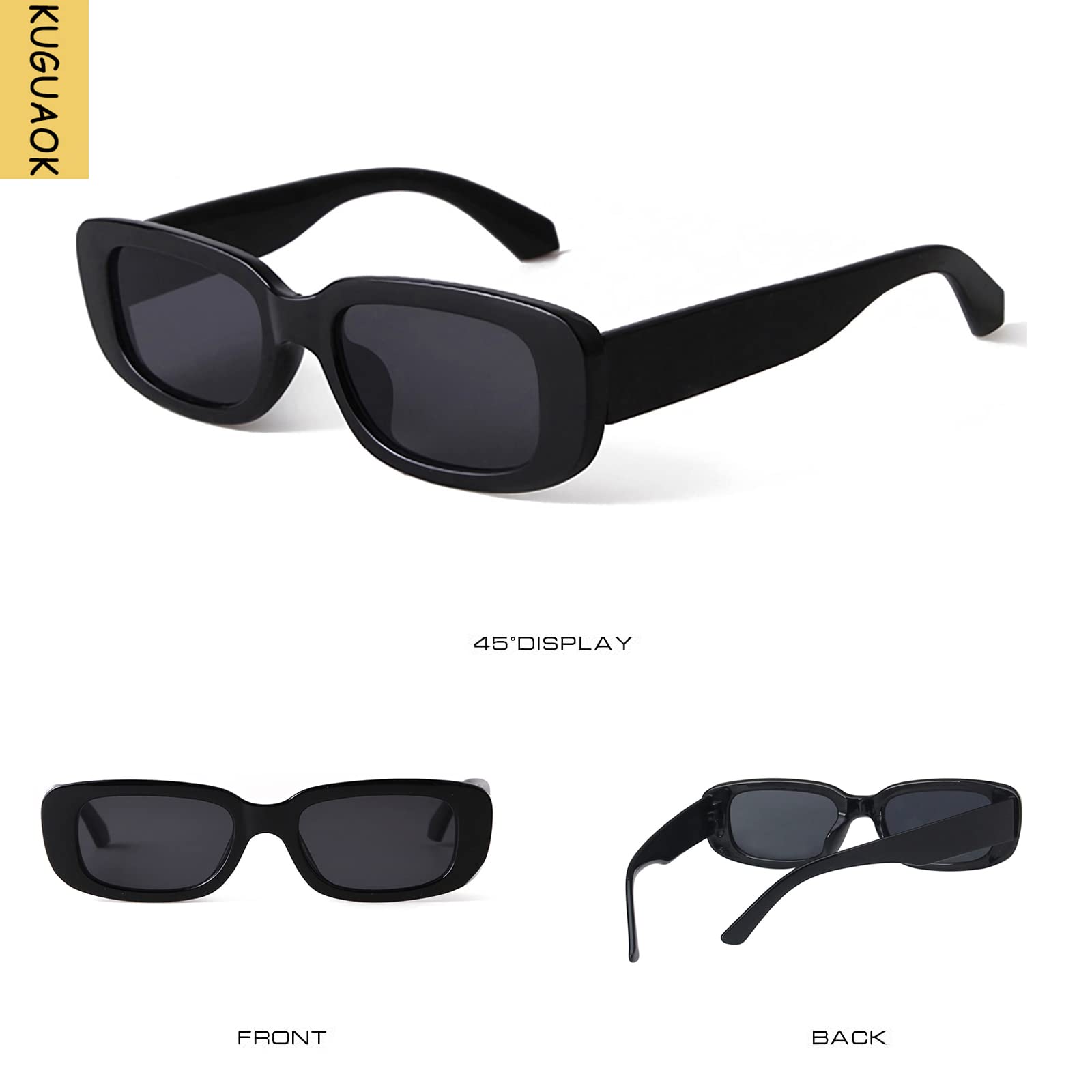 Foto 5 | Gafas De Sol Kuguaok Retro Rectangle Uv400 Para Mujeres Y Hombres - Venta Internacional.