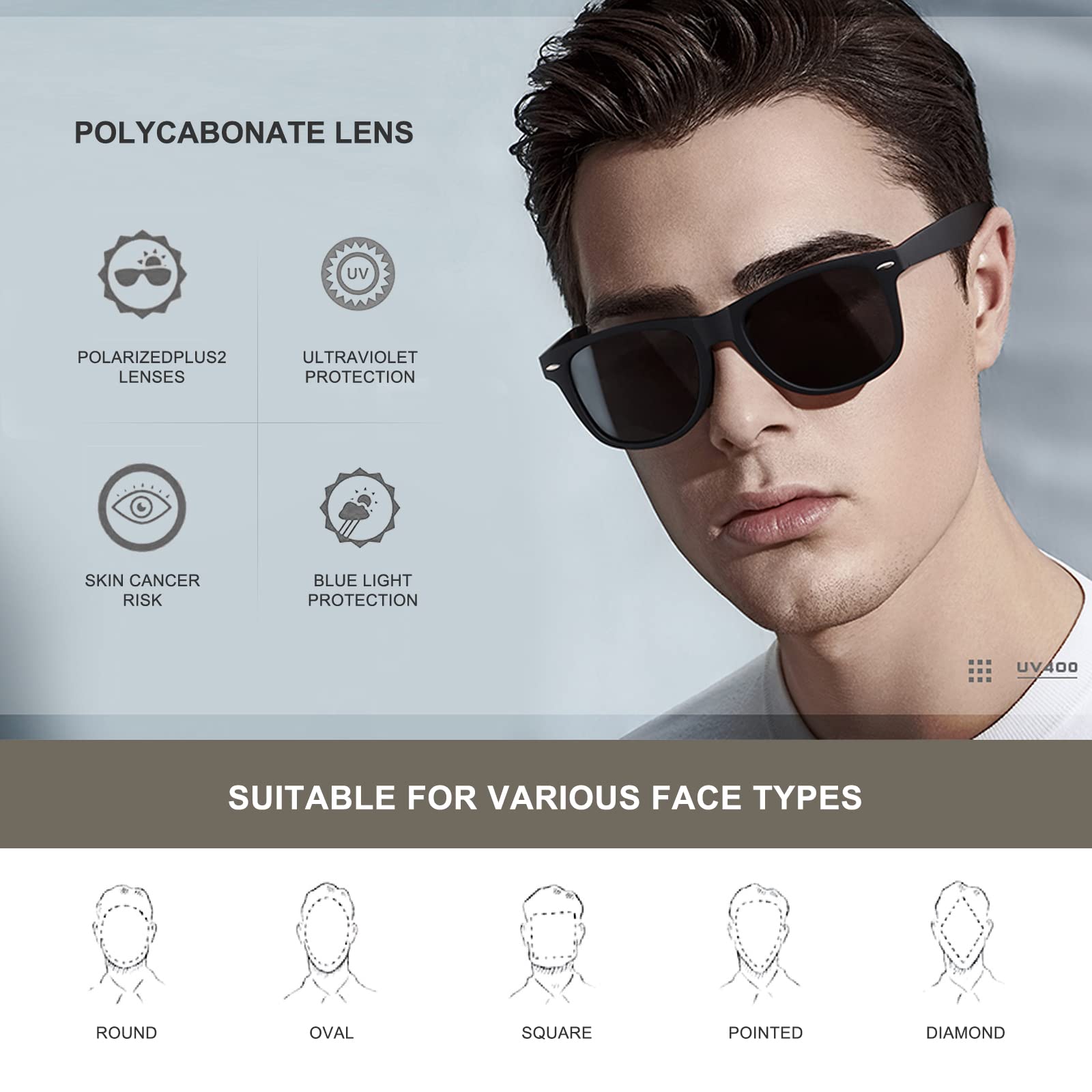 Foto 3 pulgar | Gafas De Sol Demikos Polarizadas Con Protección Uv400 Para Hombres Y Mujeres - Venta Internacional.