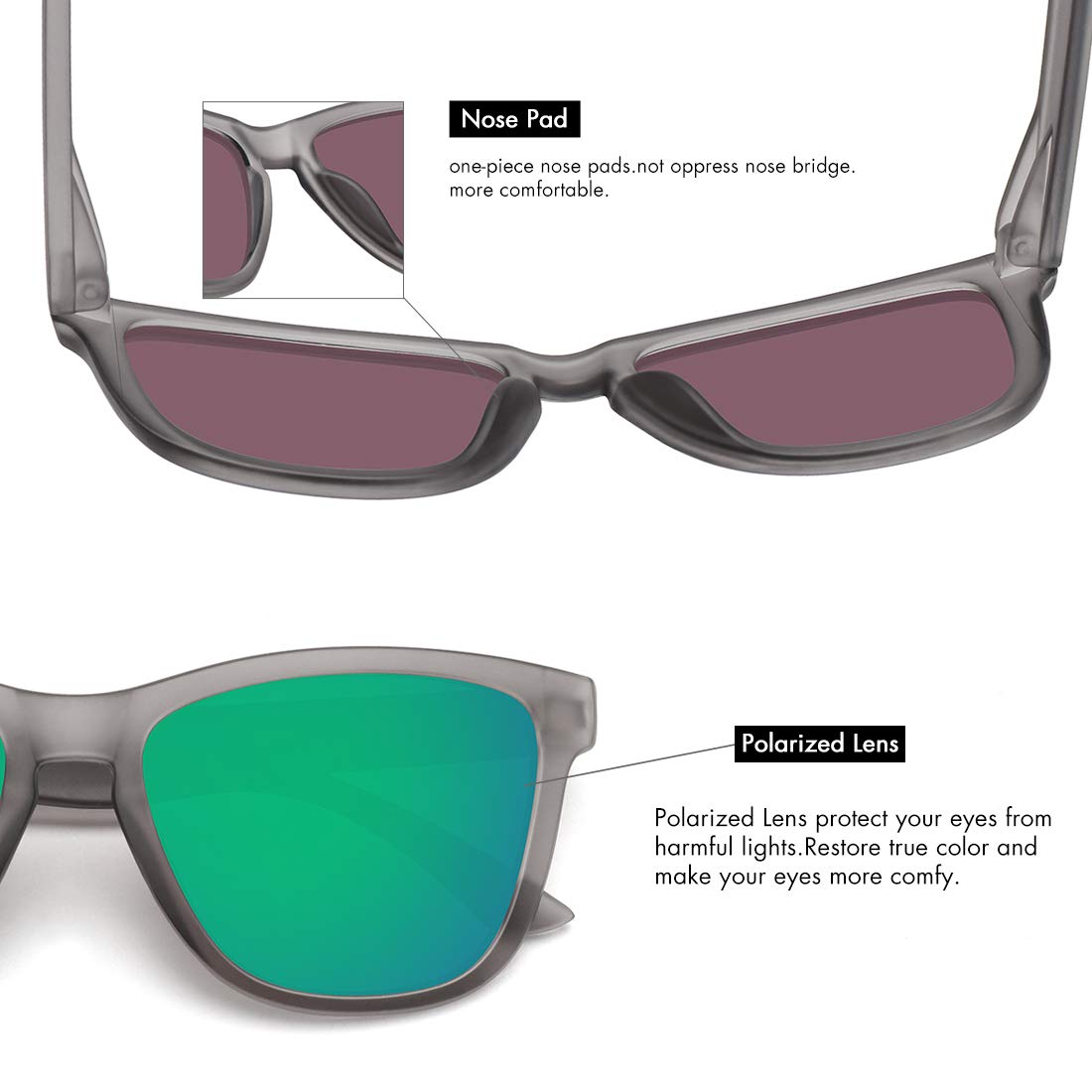 Foto 6 pulgar | Gafas De Sol Meetsun Classic Retro Designer Polarizadas 99% Uv - Venta Internacional.