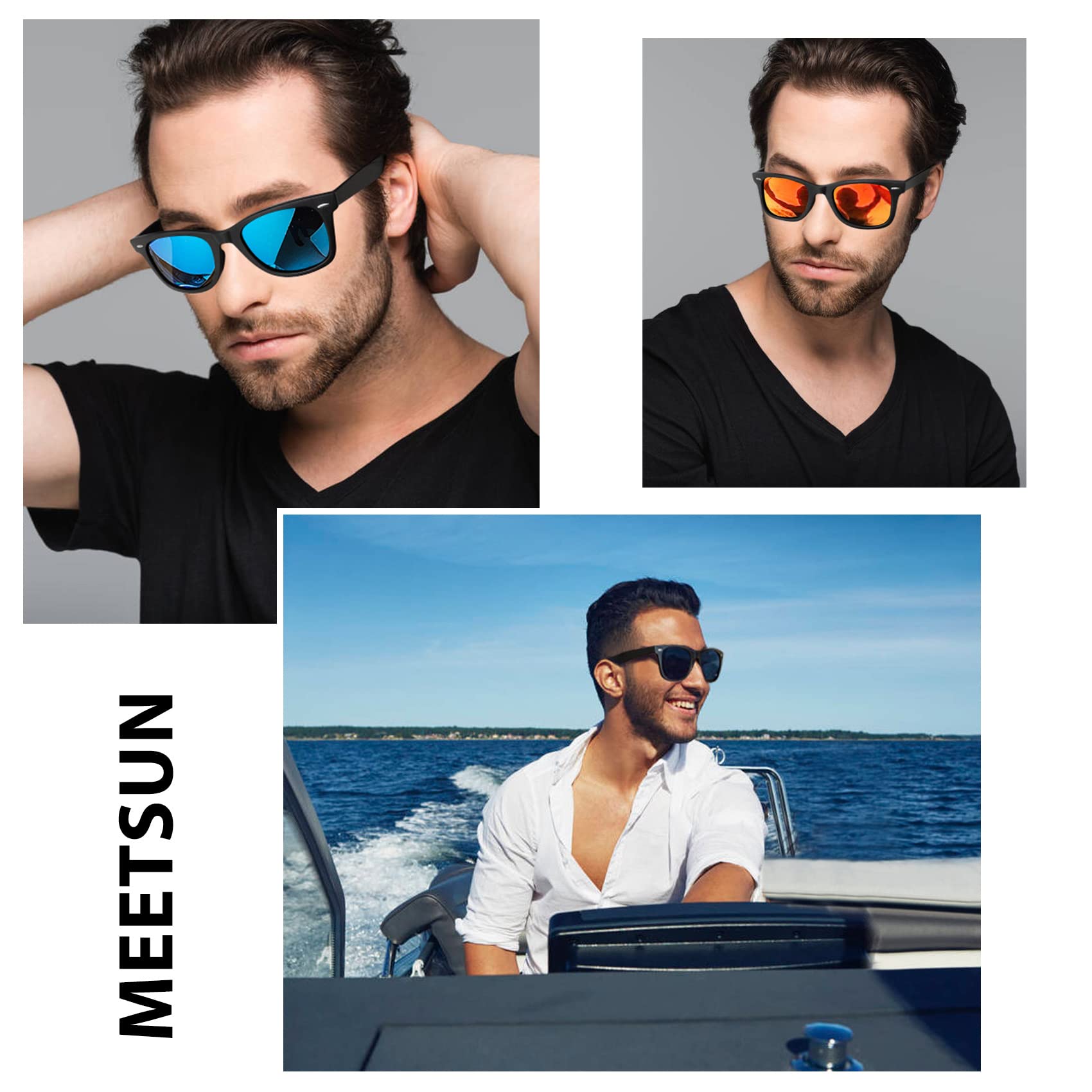 Foto 3 pulgar | Gafas De Sol Meetsun  Retro  Polarizadas  100% Protección Uv (paquete De 3) - Venta Internacional.
