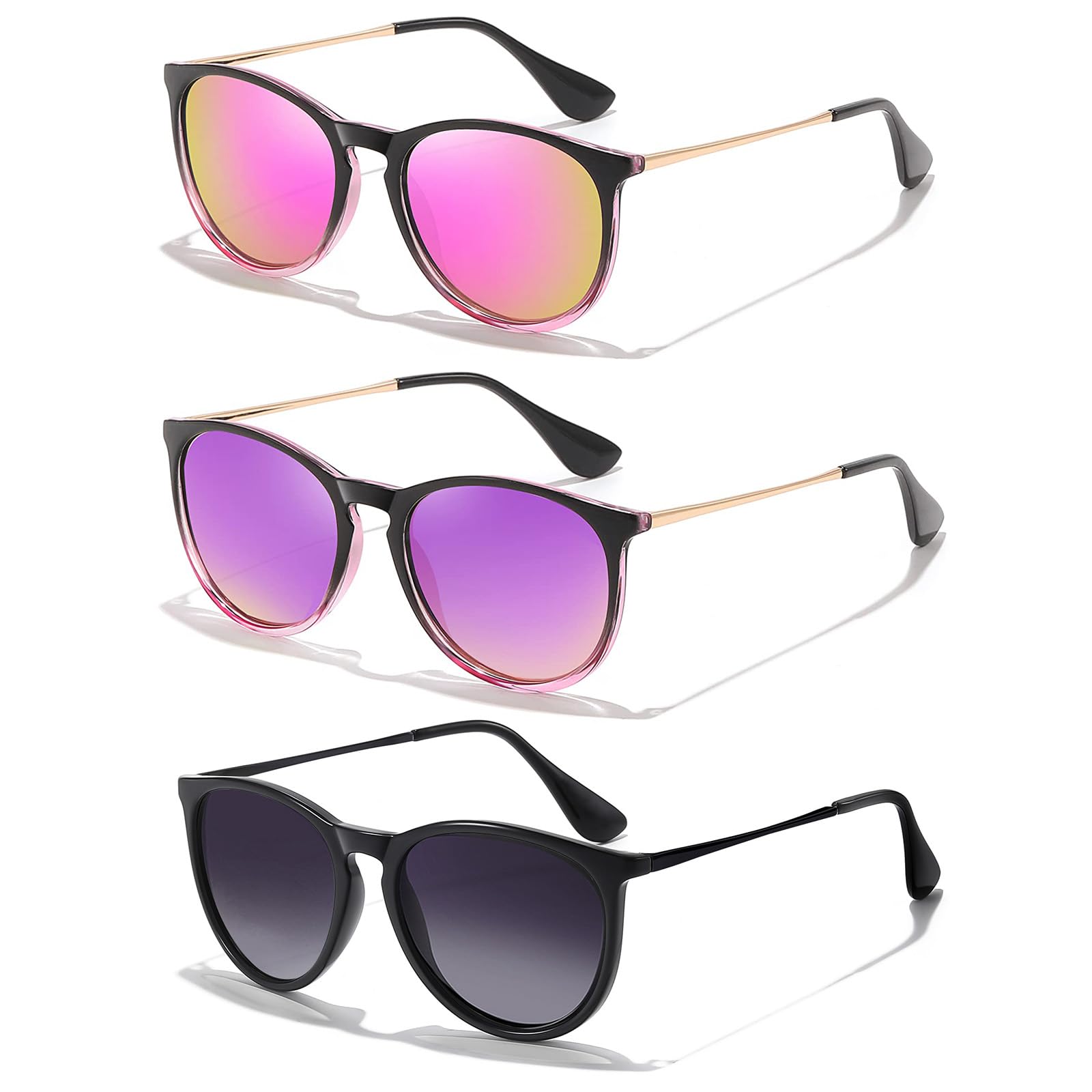 Foto 2 pulgar | Gafas De Sol Chbp Polarizadas Con Protección Uv400  Retro  Redondas - Venta Internacional.