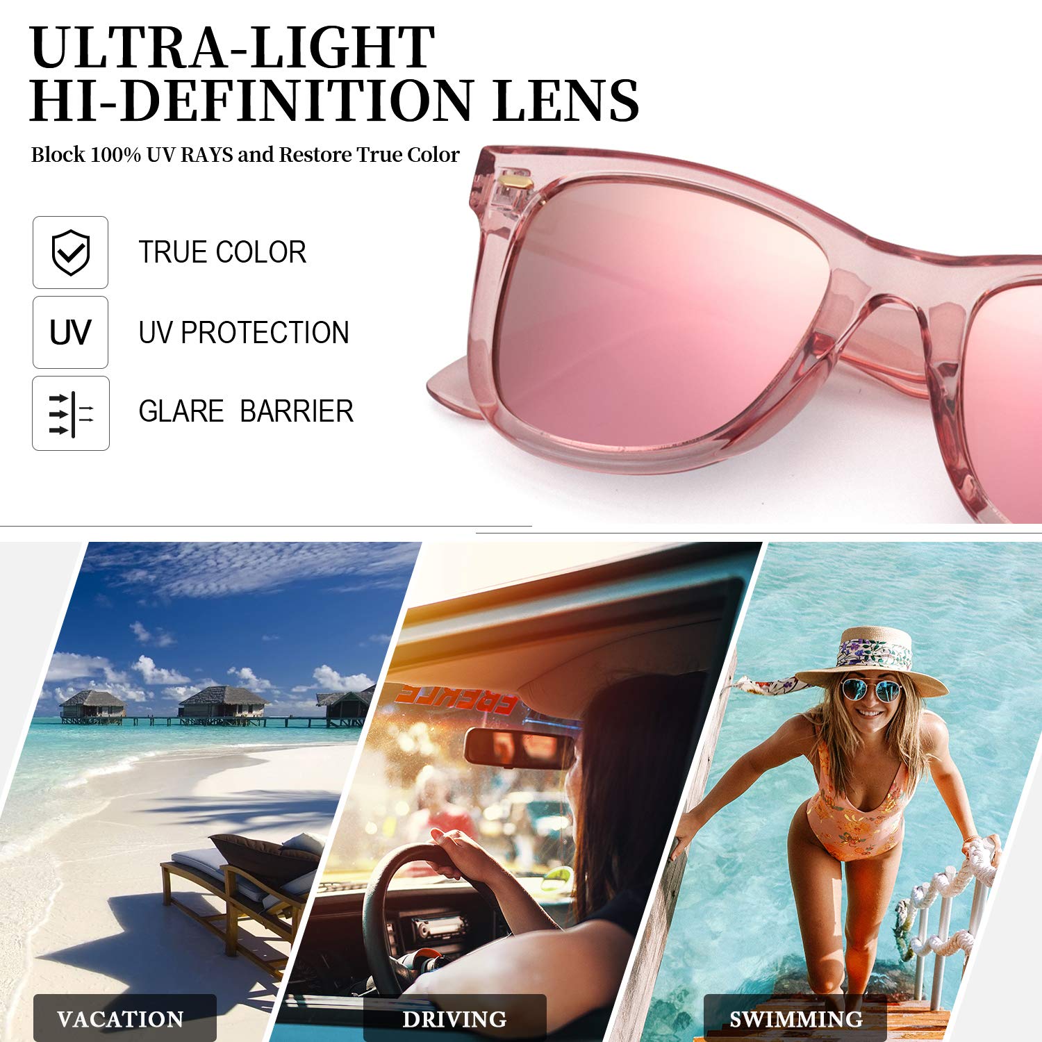 Foto 4 | Gafas De Sol Myiaur Classic Para Mujer Polarizadas Con Protección Uv400 - Venta Internacional.