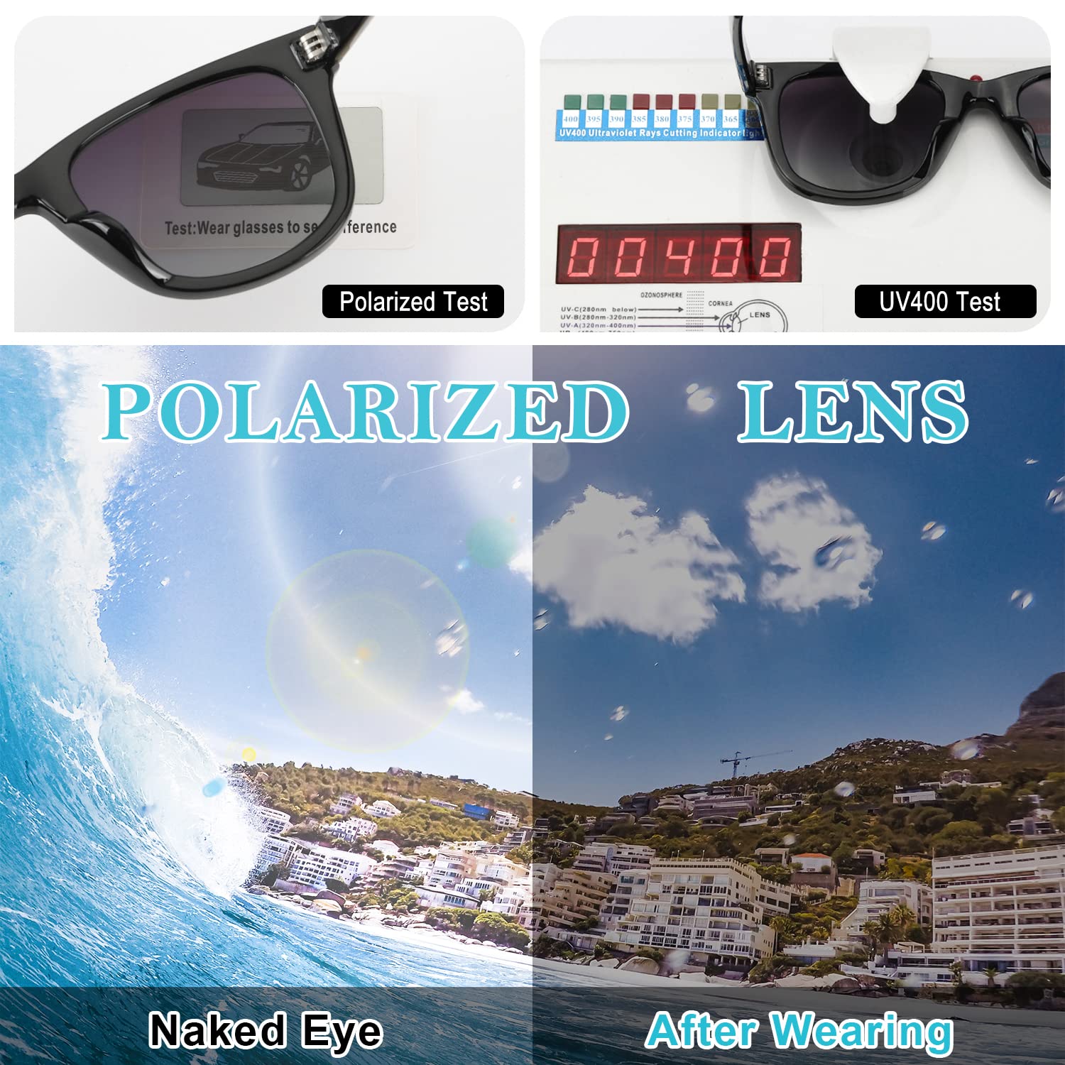 Foto 6 pulgar | Gafas De Sol Myiaur Classic Para Mujer Polarizadas Con Protección Uv400 - Venta Internacional.