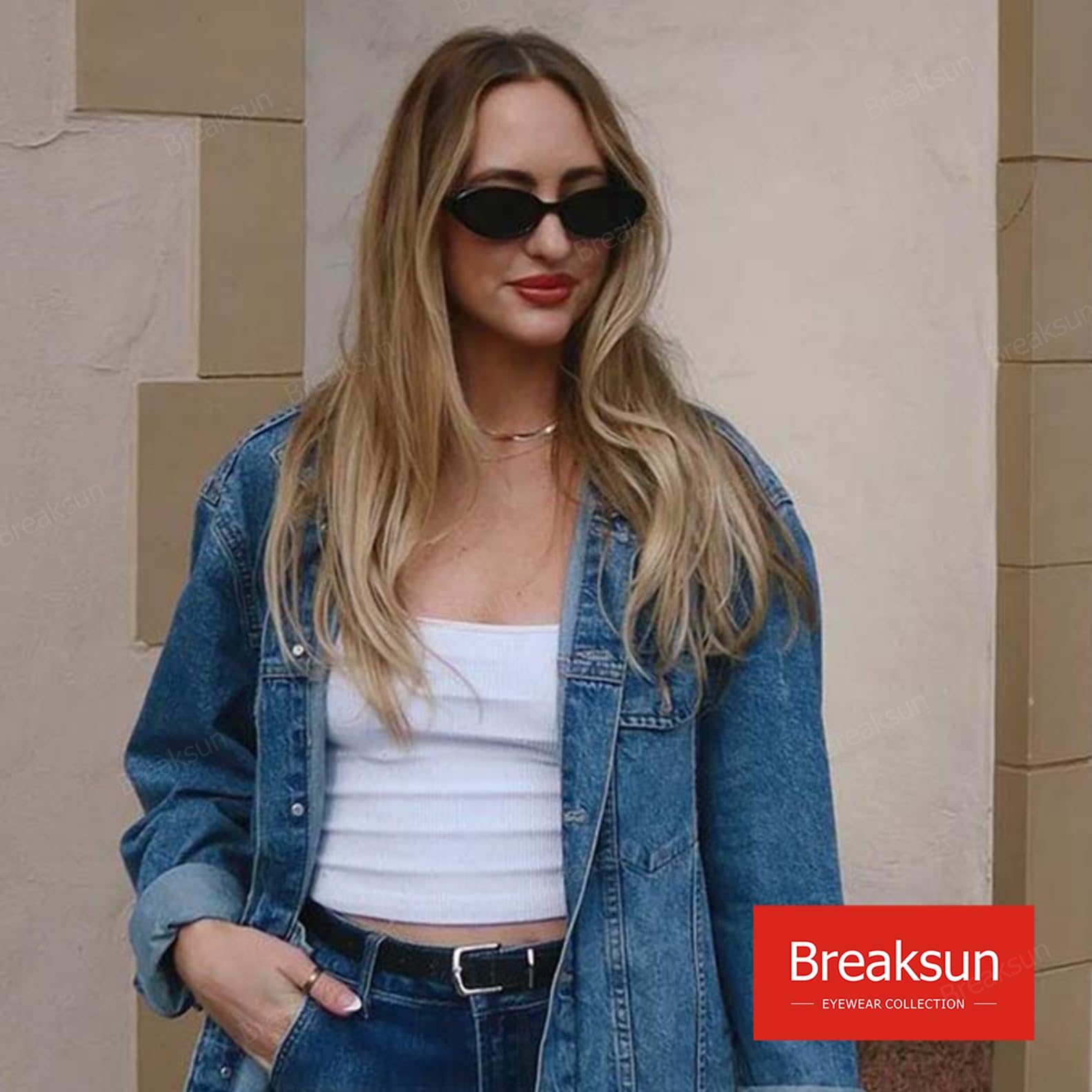 Foto 2 | Gafas De Sol Breaksun Retro Oval 90s Vintage Para Mujer Y Hombre - Venta Internacional.