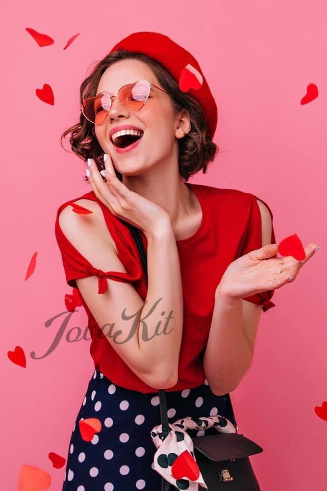 Foto 6 | Gafas De Sol Jovakit Polarized Heart Para Mujer Dorado/rojo+dorado/rosa - Venta Internacional.