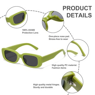 Foto 6 | Gafas De Sol Jaspin Y2k Rectangulares Uv400 Para Mujeres Y Hombres - Venta Internacional.