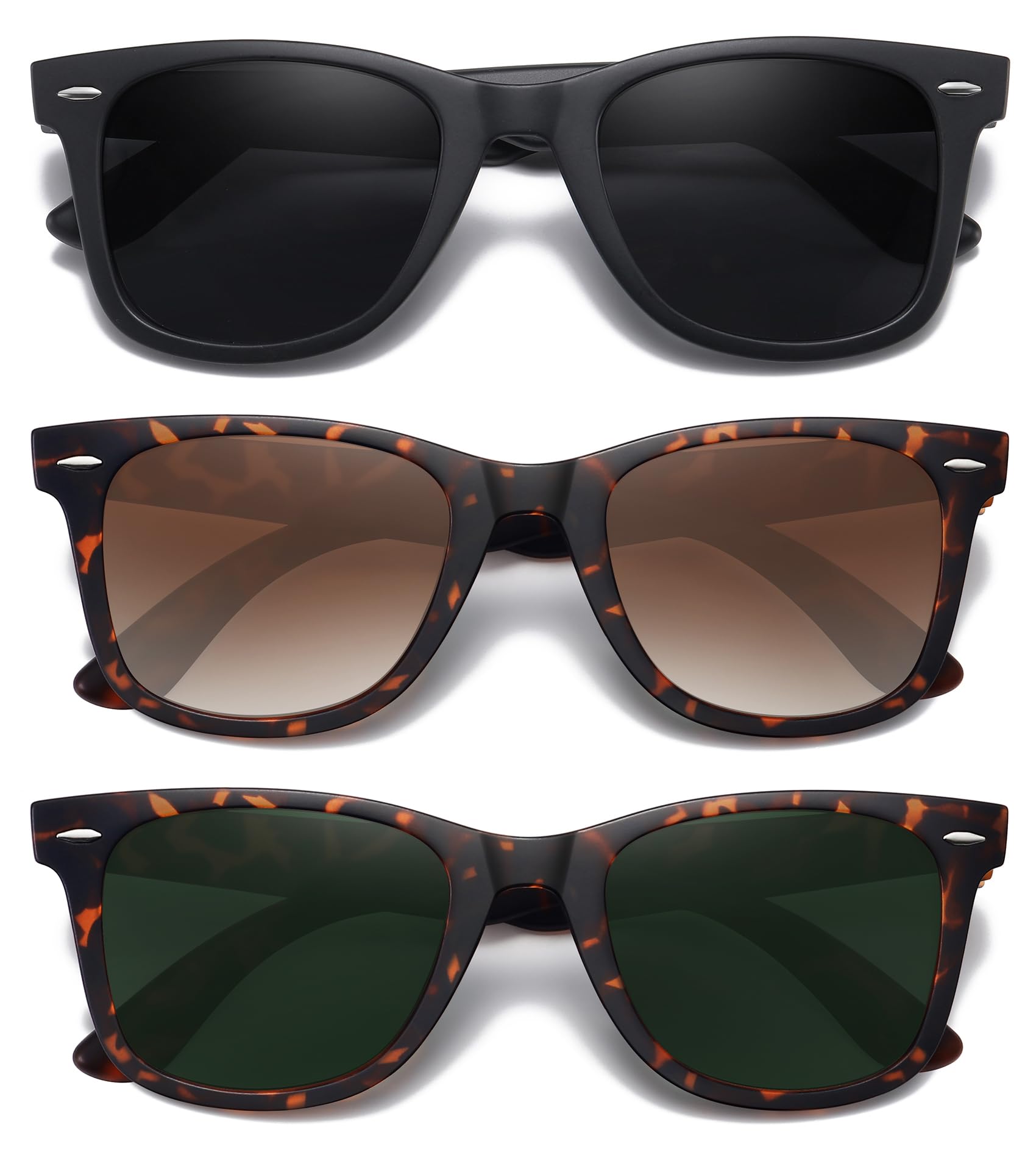 Foto 1 | Gafas De Sol Meetsun  Retro  Polarizadas  100% Protección Uv (paquete De 3) - Venta Internacional.