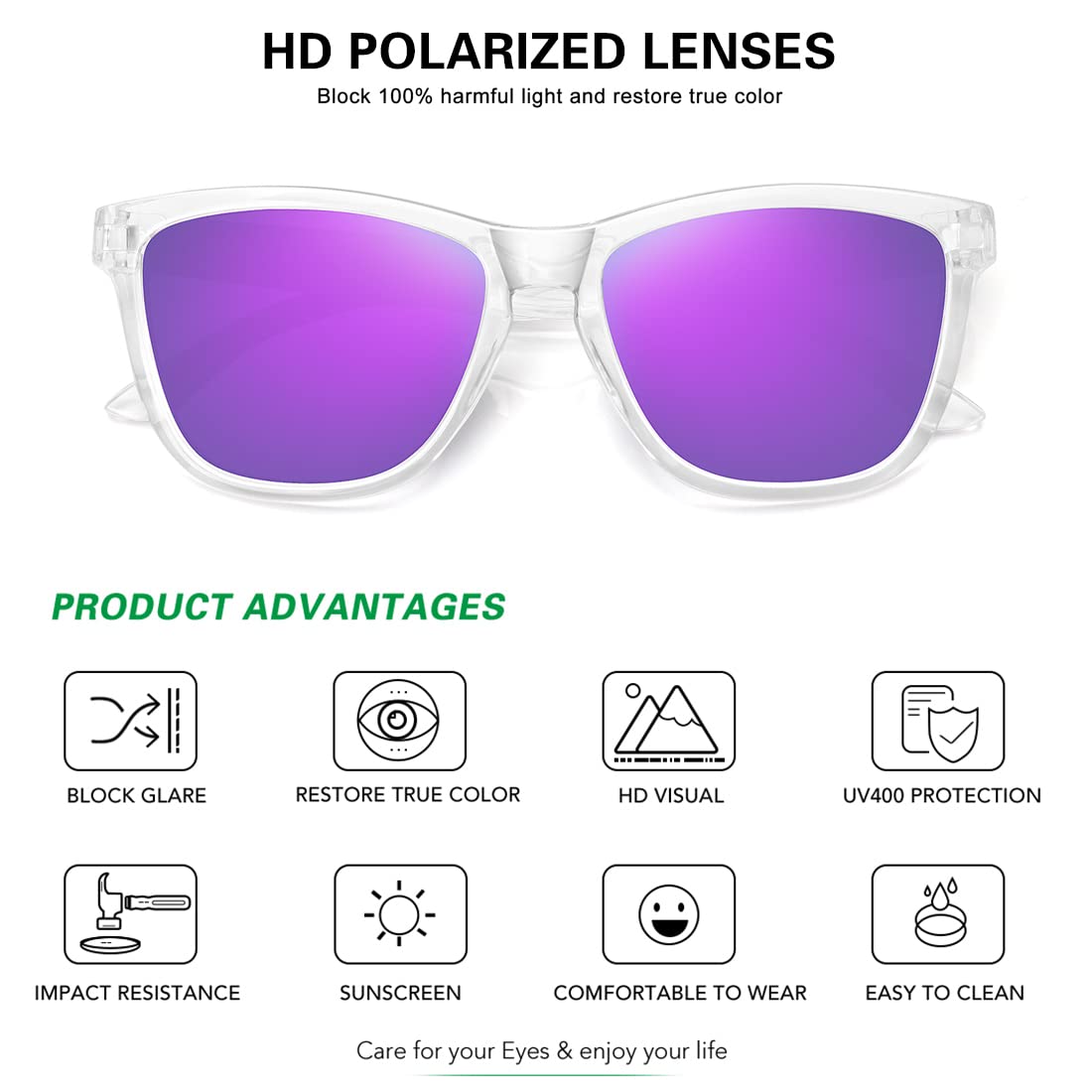 Foto 4 pulgar | Gafas De Sol Meetsun Classic Retro Designer Polarizadas 99% Uv - Venta Internacional.