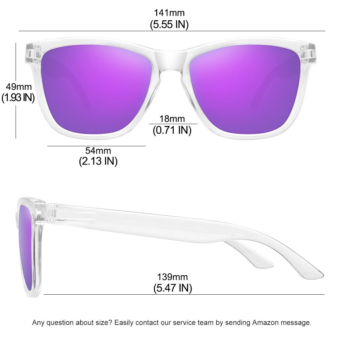 Foto 5 pulgar | Gafas De Sol Meetsun Classic Retro Designer Polarizadas 99% Uv - Venta Internacional.
