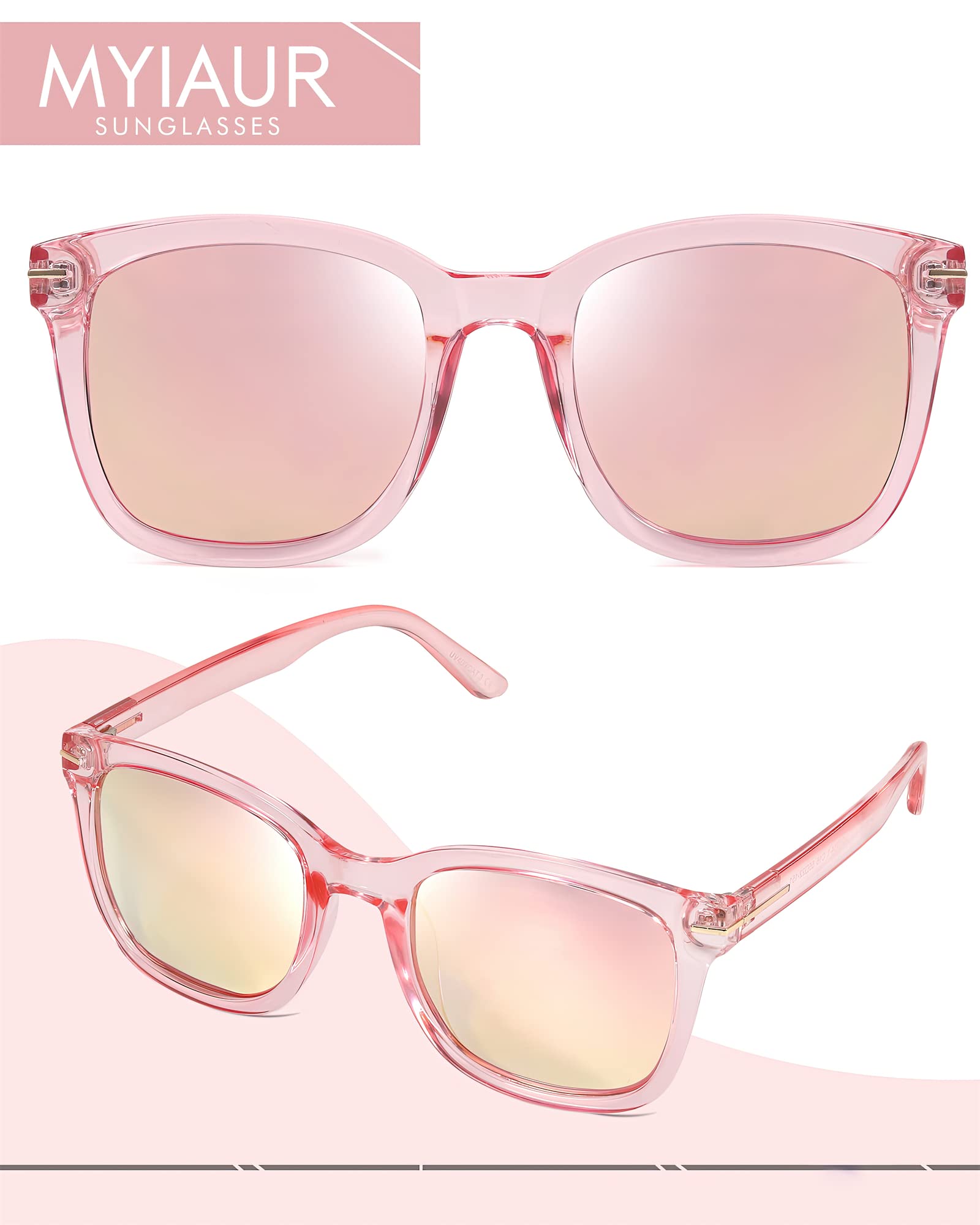Foto 3 | Gafas De Sol Myiaur Big Trendy Polarized Uv400 Para Mujer - Venta Internacional.
