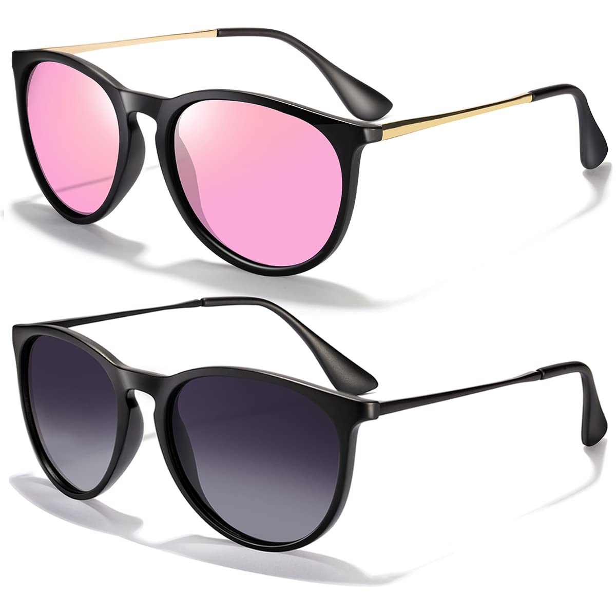 Foto 2 pulgar | Gafas De Sol Chbp Polarizadas Con Protección Uv400  Lente Redonda Retro - Venta Internacional.