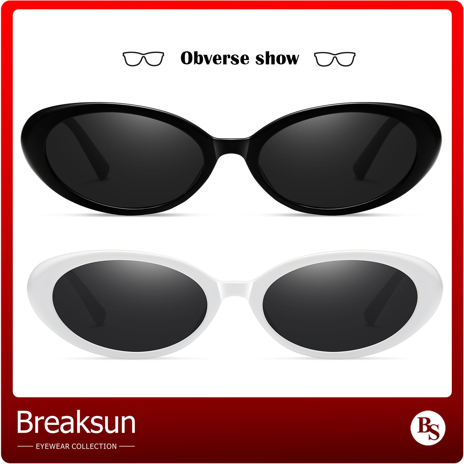 Foto 5 pulgar | Gafas De Sol Breaksun Retro Oval 90s Vintage Uv400 Para Mujer/hombre - Venta Internacional.