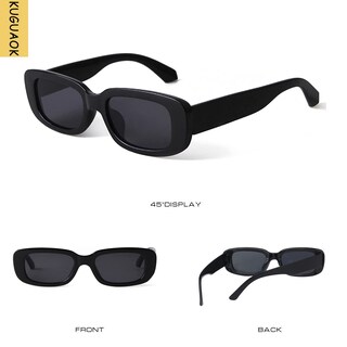 Foto 6 | Gafas De Sol Kuguaok Retro Rectangulares Uv400 Para Mujer Y Hombre Paquete De 3 - Venta Internacional.
