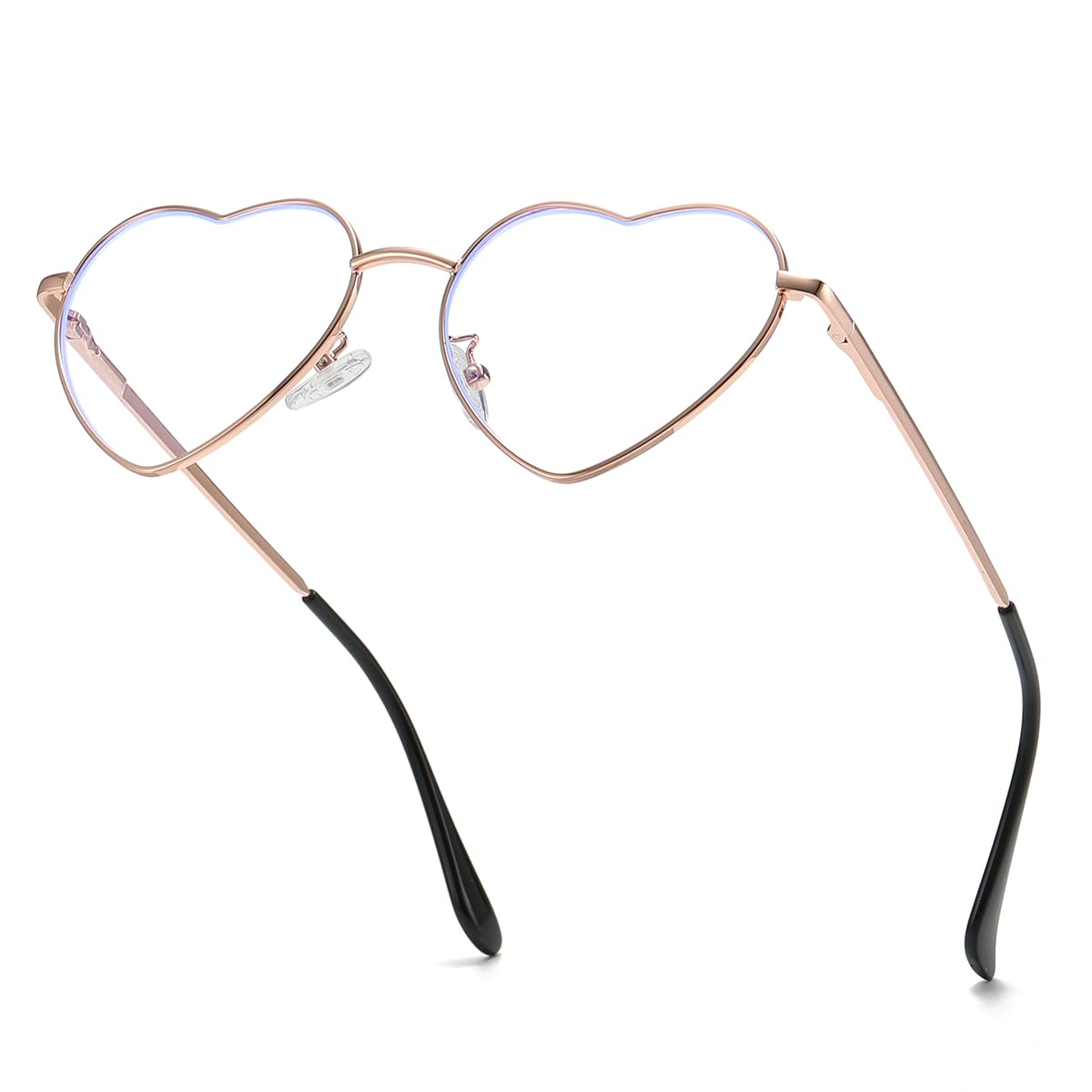 Foto 3 | Gafas De Sol Jovakit Polarized Heart Para Mujer Con Montura En Oro Rosa - Venta Internacional.