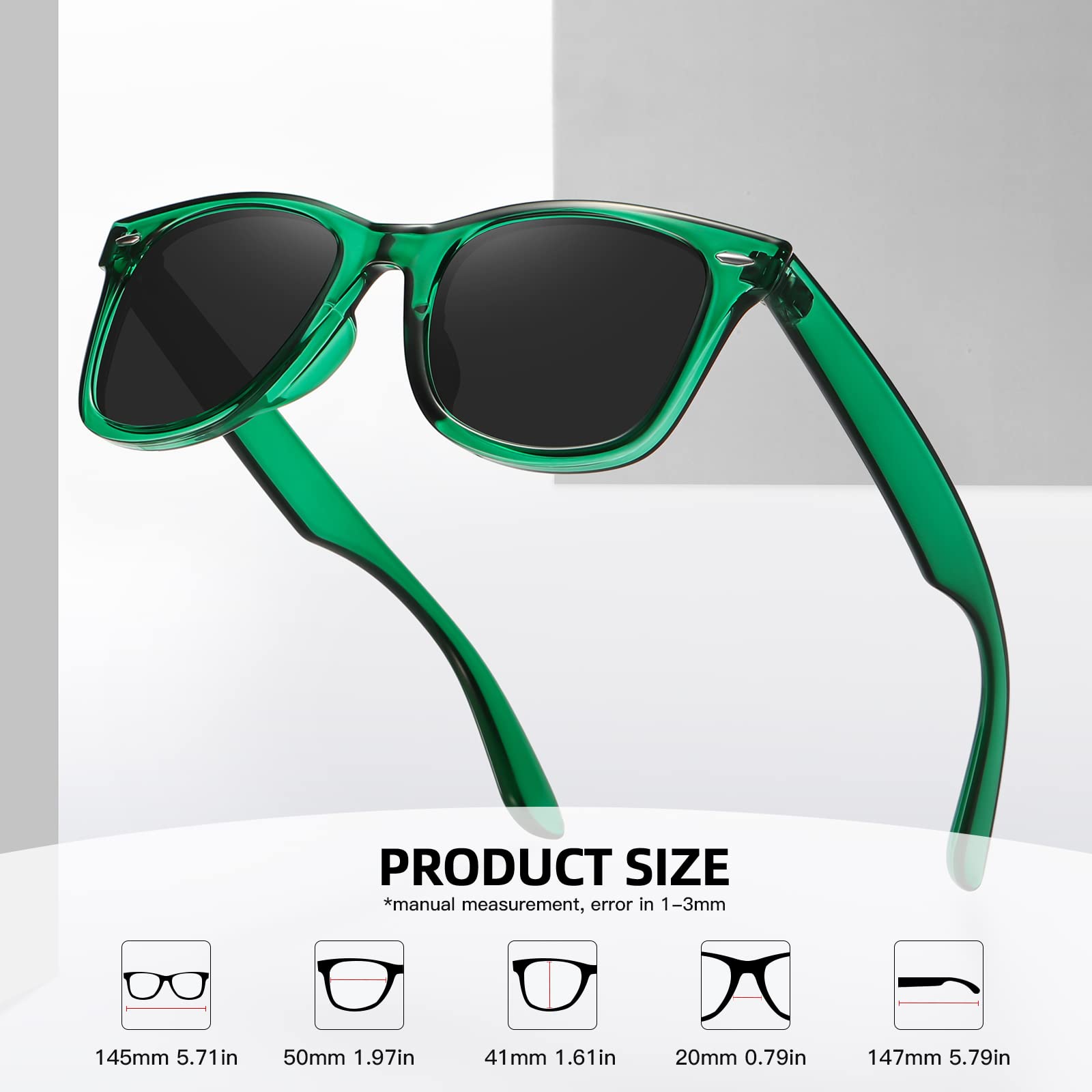 Foto 4 | Gafas De Sol Meetsun Classic Retro Square Polarizadas Uv400 - Venta Internacional.