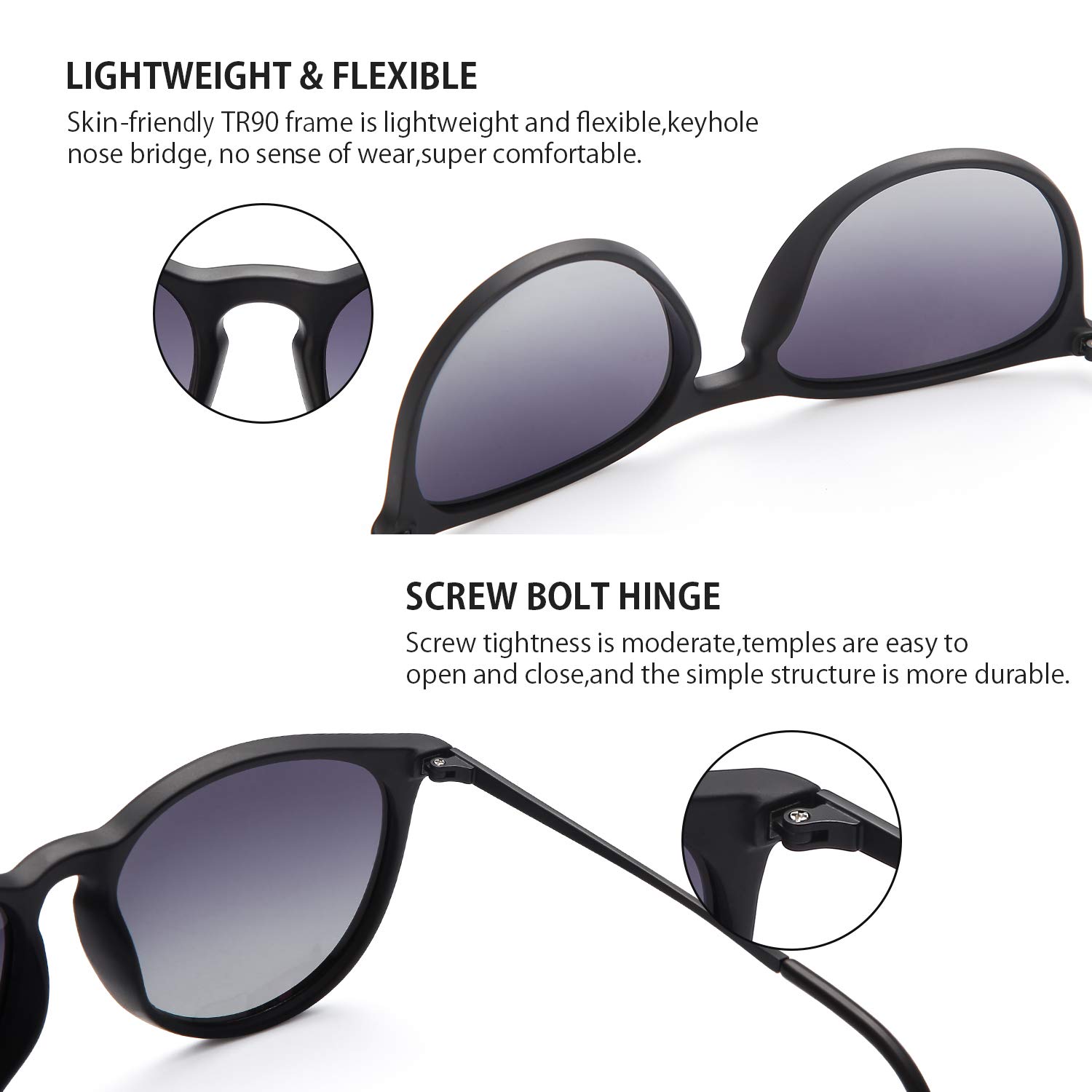 Foto 6 pulgar | Gafas De Sol Chbp Polarizadas Con Protección Uv400  Lente Redonda Retro - Venta Internacional.