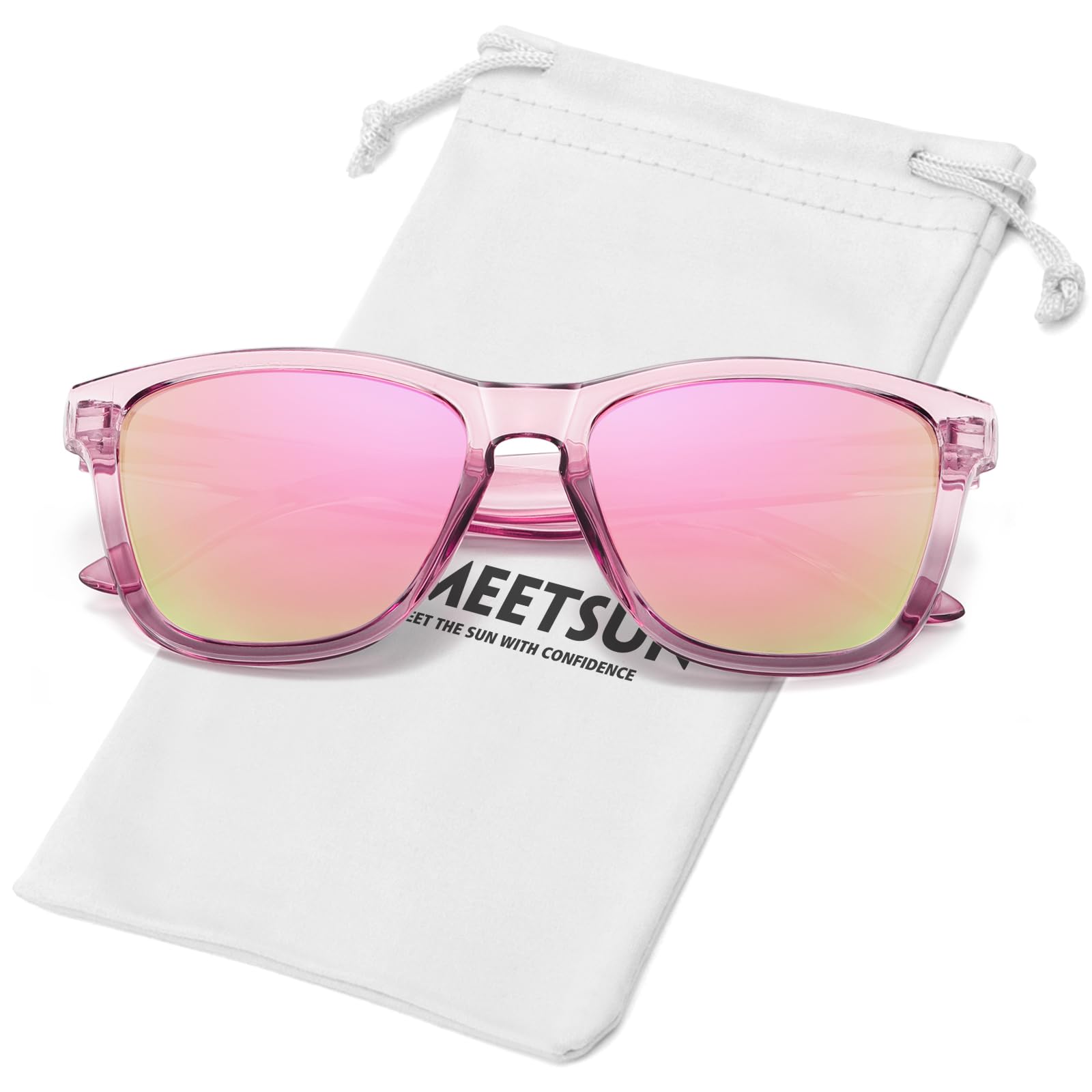 Foto 1 | Gafas De Sol Meetsun Polarized Trendy Retro Pink Para Mujeres Y Hombres - Venta Internacional.