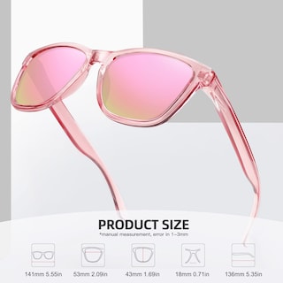 Foto 4 | Gafas De Sol Meetsun Polarized Trendy Retro Pink Para Mujeres Y Hombres - Venta Internacional.