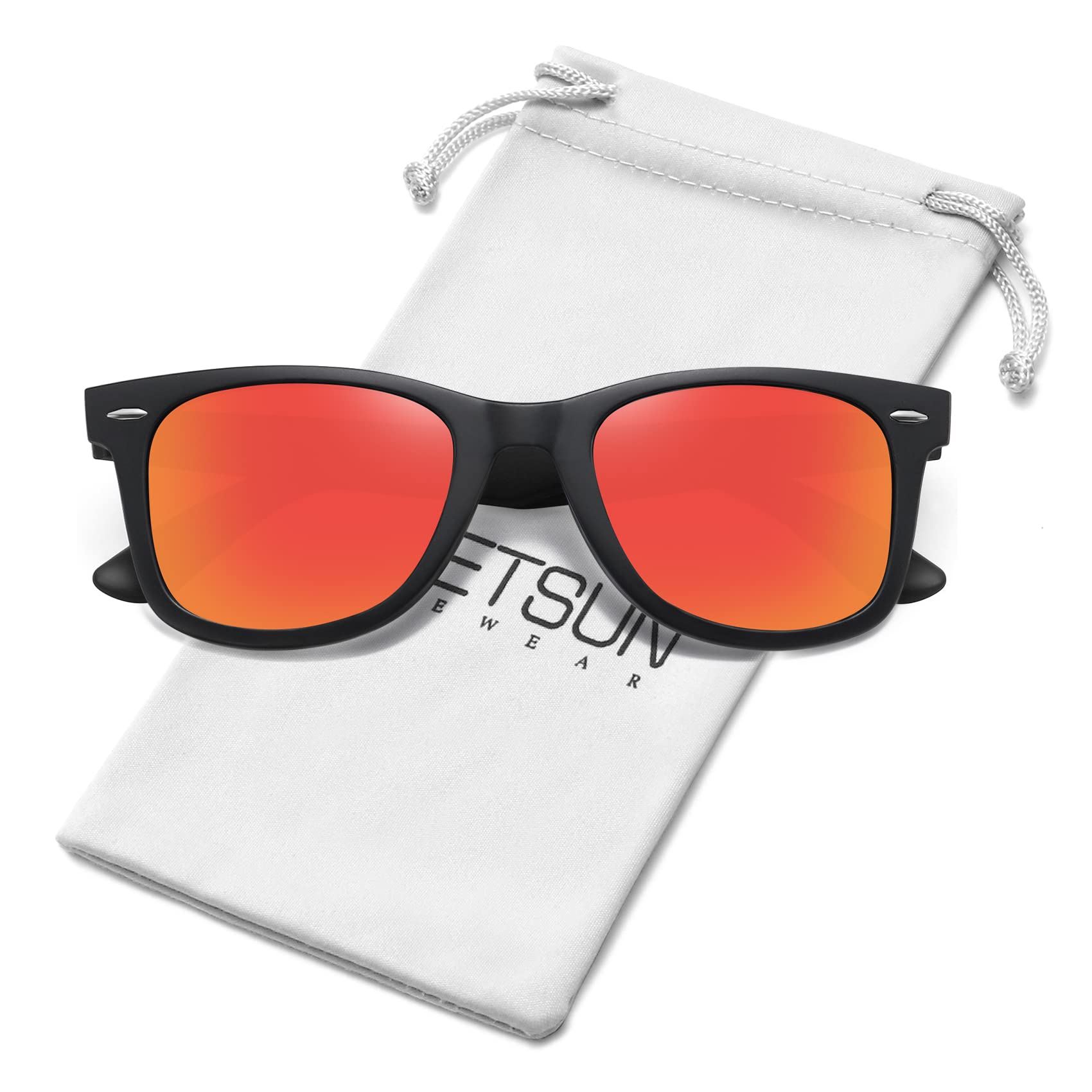 Foto 2 pulgar | Gafas De Sol Meetsun Classic Retro Square Polarizadas Uv400 Rojas - Venta Internacional.