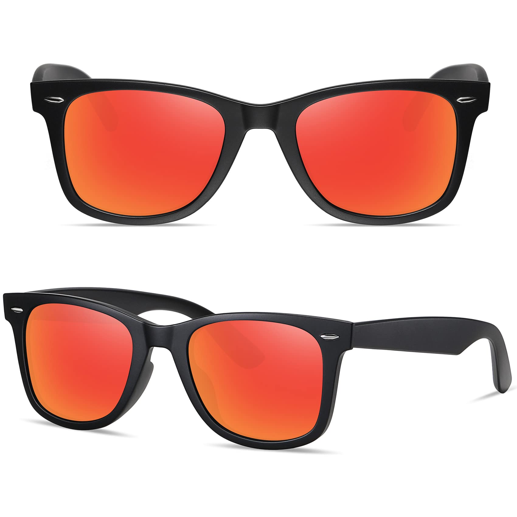 Foto 3 pulgar | Gafas De Sol Meetsun Classic Retro Square Polarizadas Uv400 Rojas - Venta Internacional.