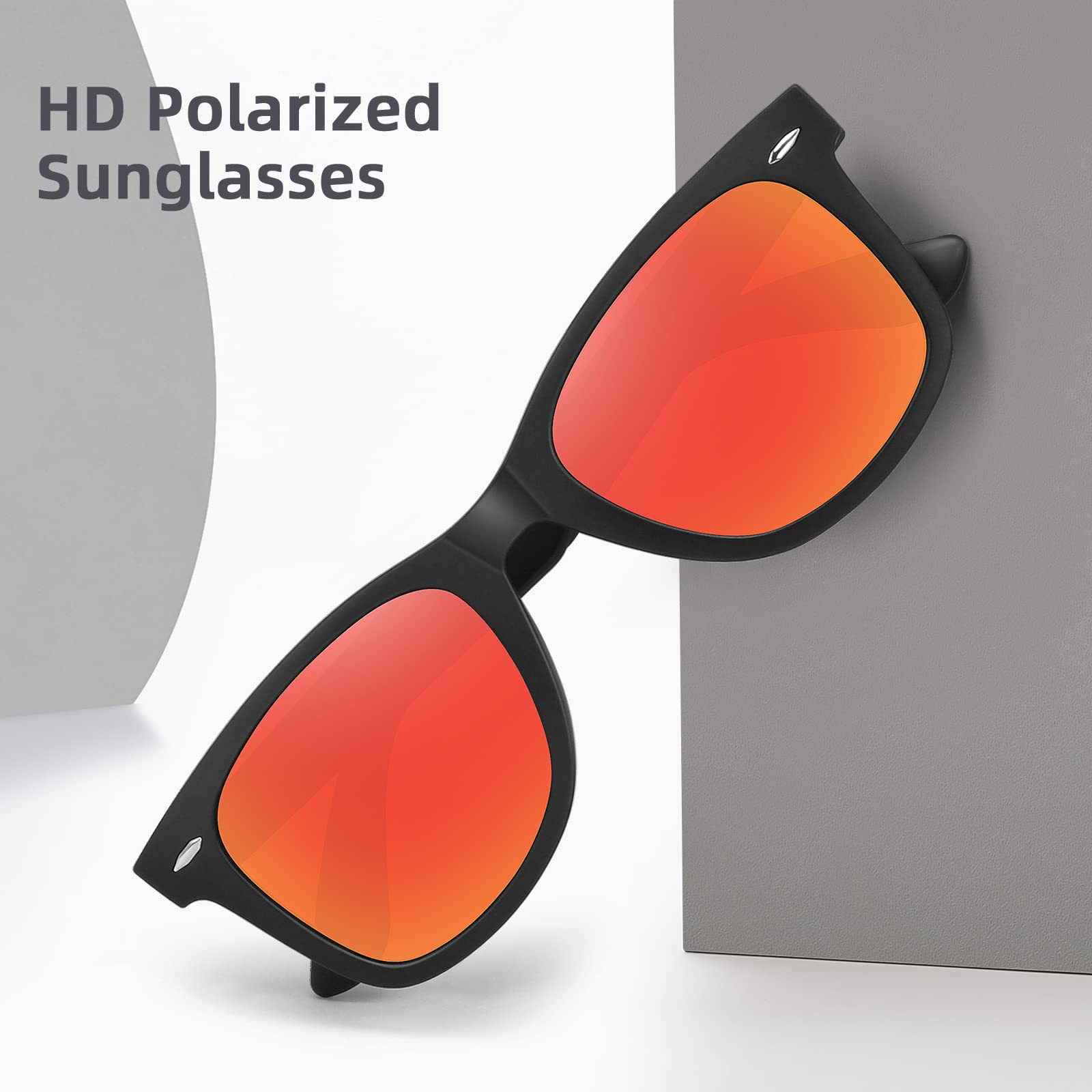 Foto 4 pulgar | Gafas De Sol Meetsun Classic Retro Square Polarizadas Uv400 Rojas - Venta Internacional.