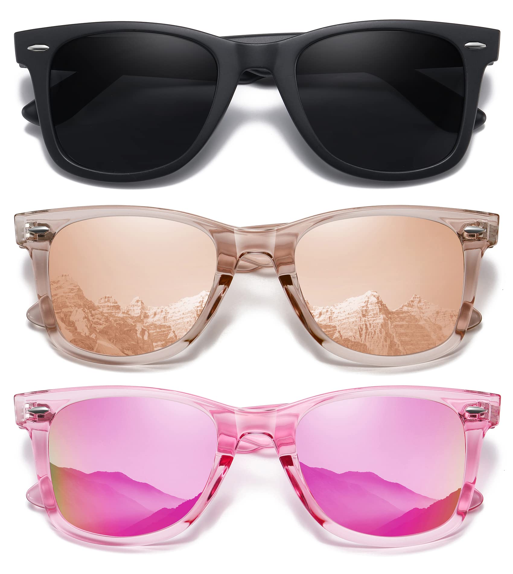 Foto 2 pulgar | Gafas De Sol Meetsun  Retro  Polarizadas  100% Protección Uv (paquete De 3) - Venta Internacional.