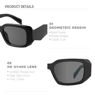 Foto 4 | Gafas De Sol Mosanana Trendy Rectangle Uv400 Para Mujer Y Hombre - Venta Internacional.