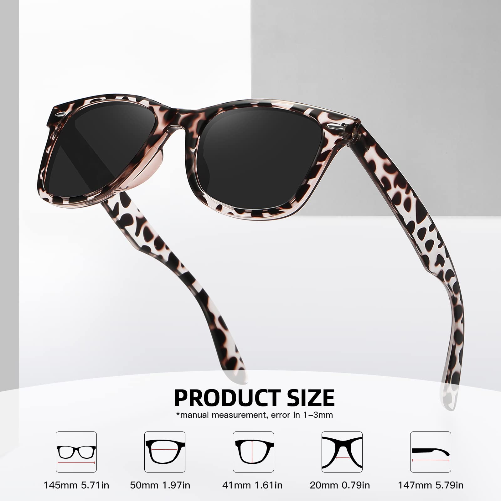 Foto 5 pulgar | Gafas De Sol Meetsun Classic Retro Square Polarizadas Uv400 - Venta Internacional.