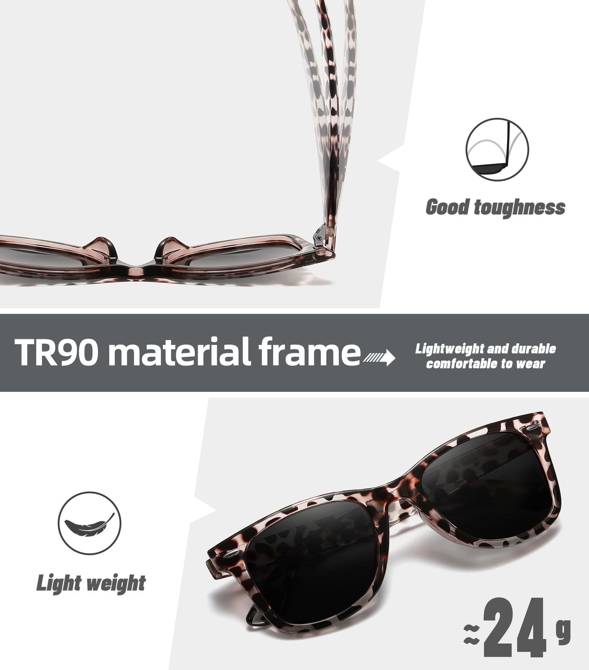 Foto 5 | Gafas De Sol Meetsun Classic Retro Square Polarizadas Uv400 - Venta Internacional.