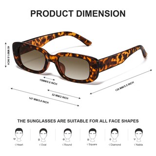 Foto 4 | Gafas De Sol Jaspin Y2k Rectangulares Uv400 Para Mujeres Y Hombres - Venta Internacional.