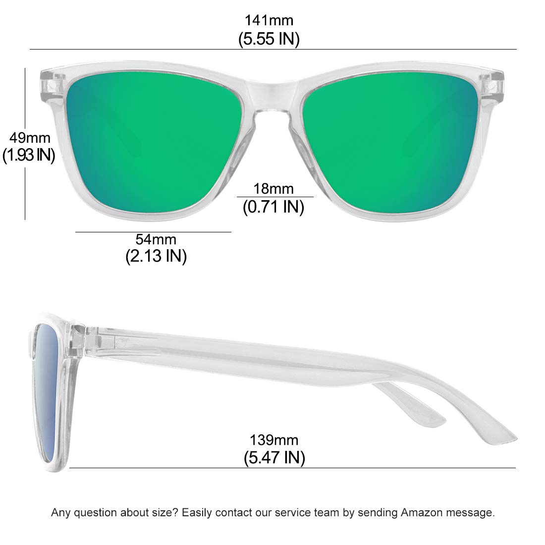 Foto 4 | Gafas De Sol Meetsun Classic Retro Designer Uv400 54mm - Venta Internacional.