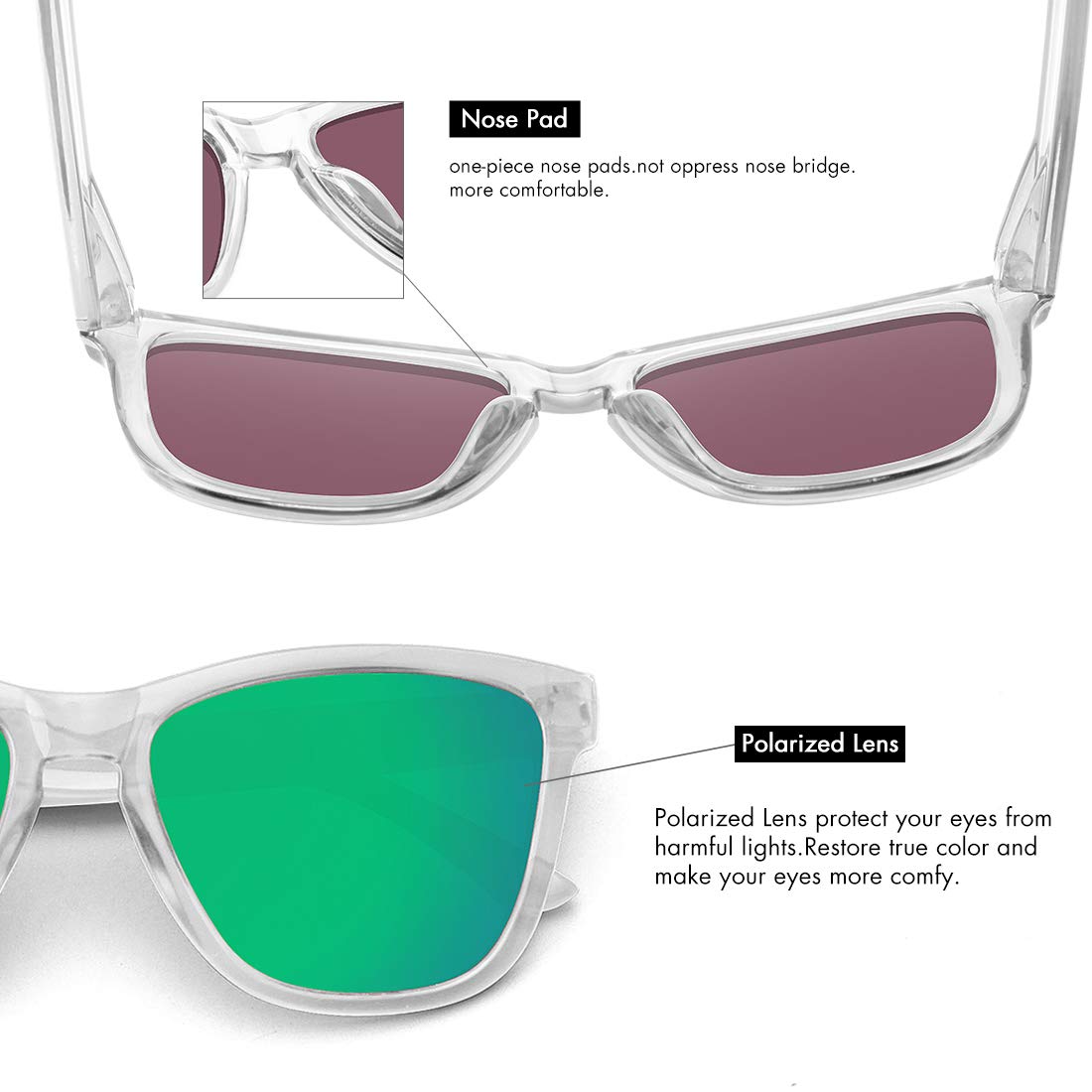 Foto 6 pulgar | Gafas De Sol Meetsun Classic Retro Designer Uv400 54mm - Venta Internacional.