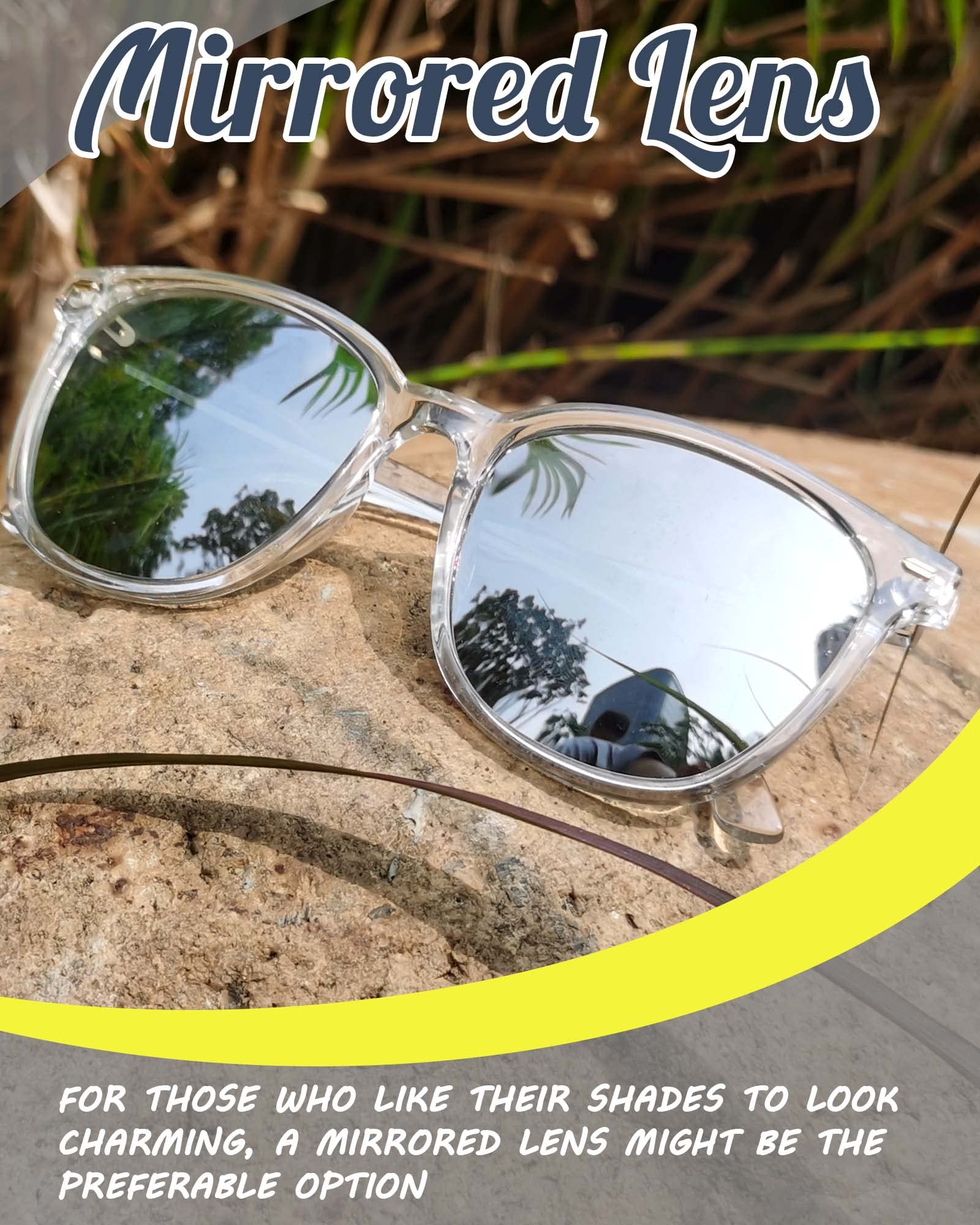 Foto 7 pulgar | Gafas De Sol Myiaur Polarizadas Cuadradas Con Espejo Para Mujer - Venta Internacional.