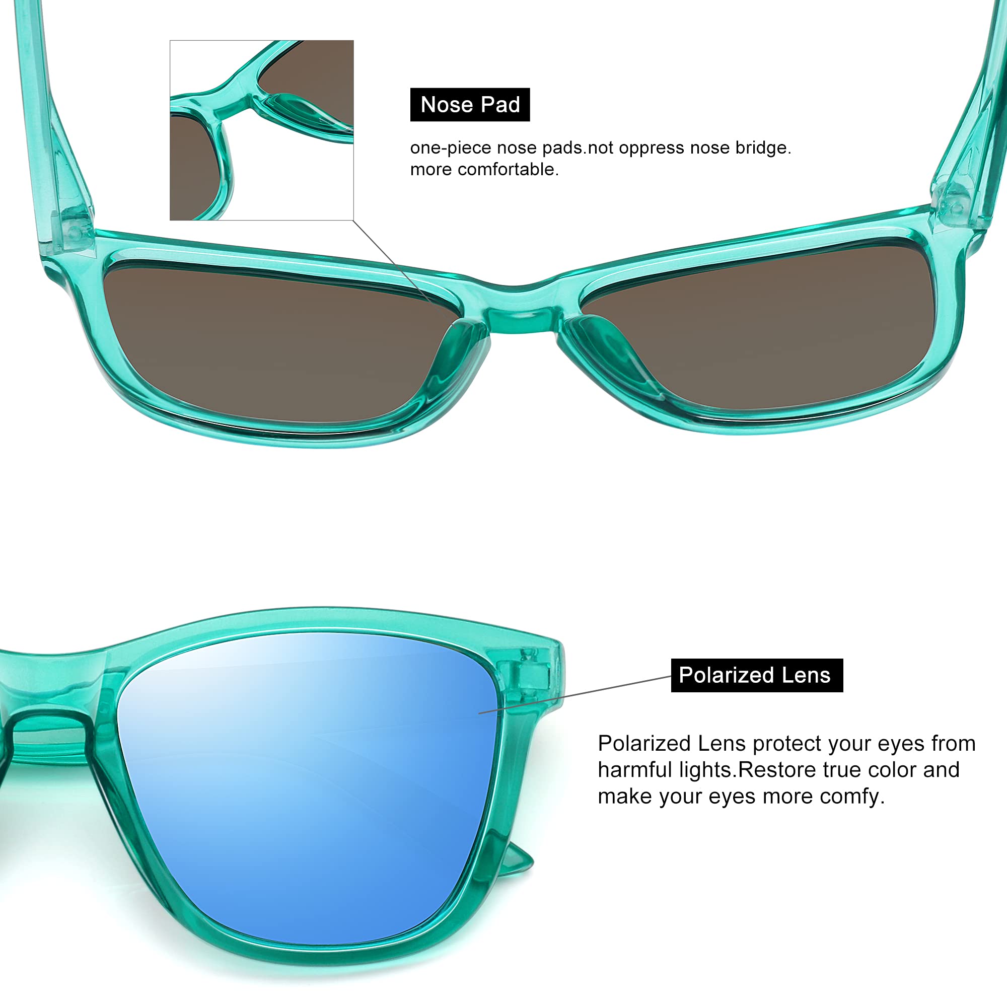 Foto 6 pulgar | Gafas De Sol Meetsun Classic Retro Designer Polarizadas 99% Uv - Venta Internacional.
