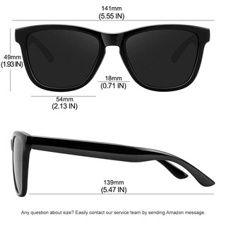 Foto 4 | Gafas De Sol Meetsun Classic Retro Designer Polarizadas Negras - Venta Internacional.