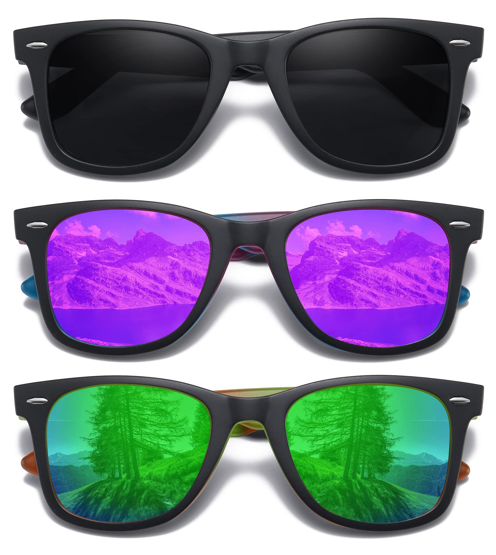 Foto 2 pulgar | Gafas De Sol Meetsun Retro Polarizadas Uv400  Paquete De 3 Para Mujeres Y Hombres - Venta Internacional.