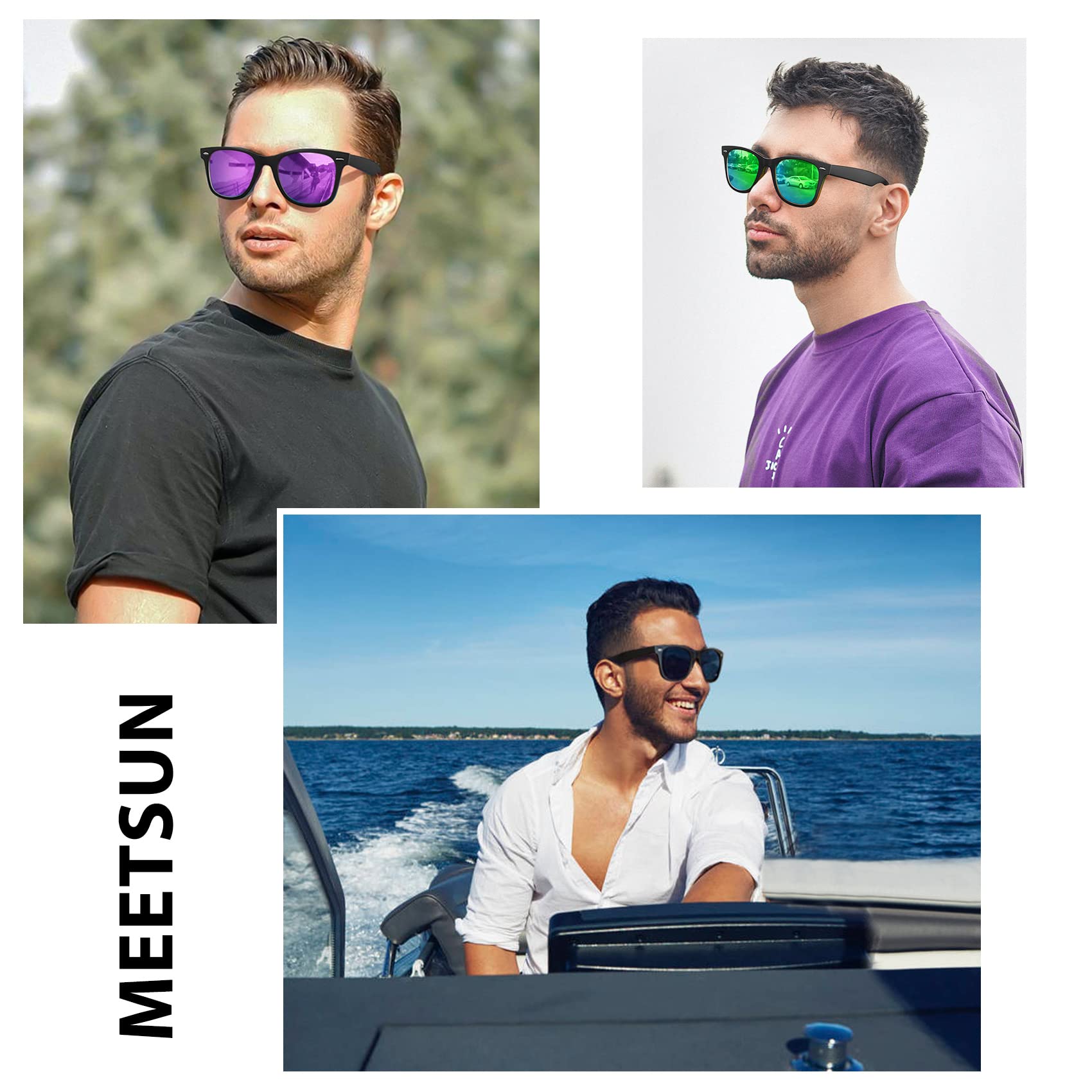 Foto 3 pulgar | Gafas De Sol Meetsun Retro Polarizadas Uv400  Paquete De 3 Para Mujeres Y Hombres - Venta Internacional.
