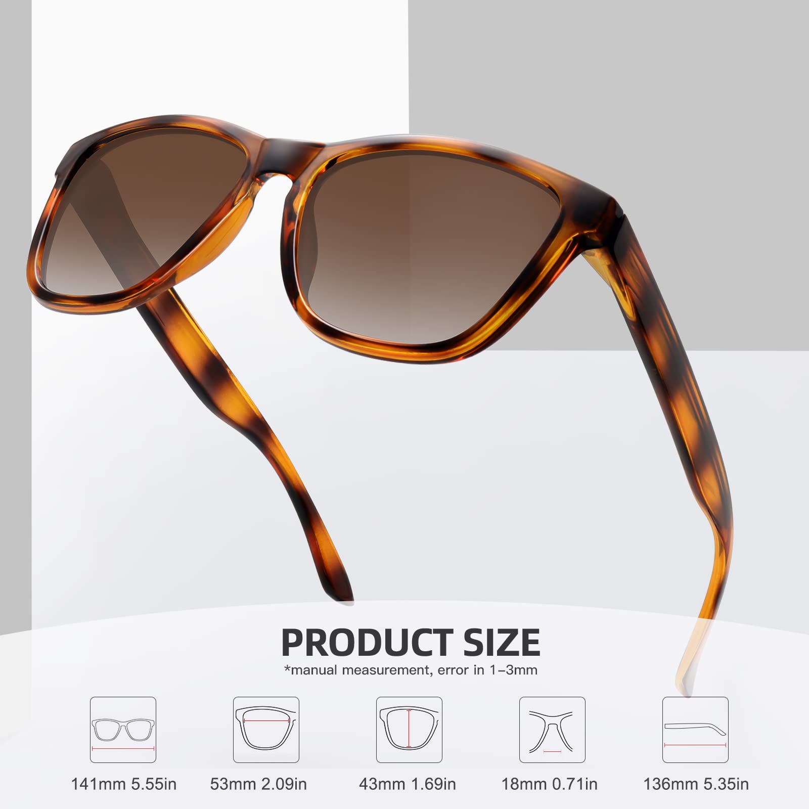 Foto 5 pulgar | Gafas De Sol Meetsun Polarized Trendy Classic Retro Brown - Venta Internacional.