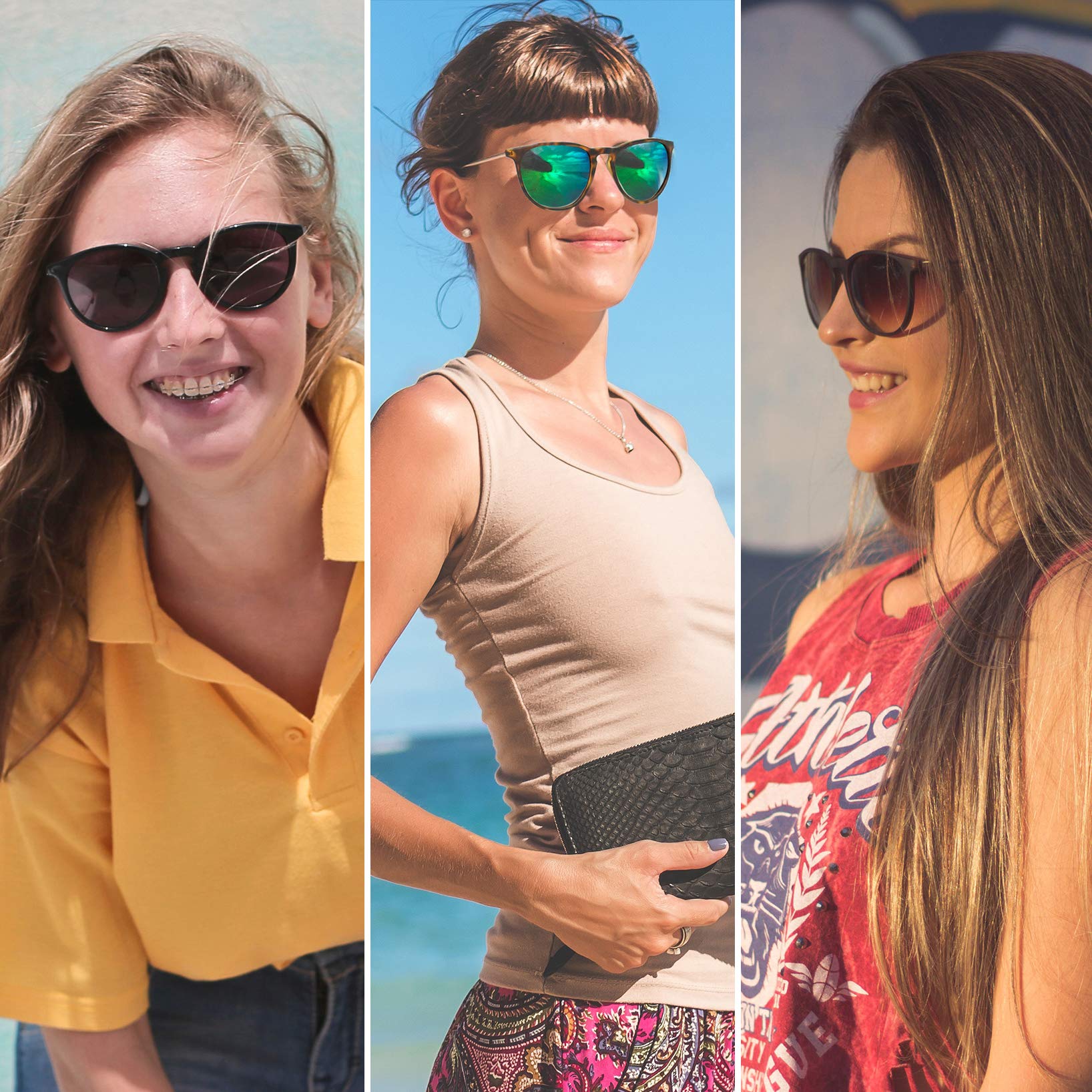 Foto 6 | Gafas De Sol Chbp Polarizadas Con Protección Uv400  Lente Redonda Retro - Venta Internacional.