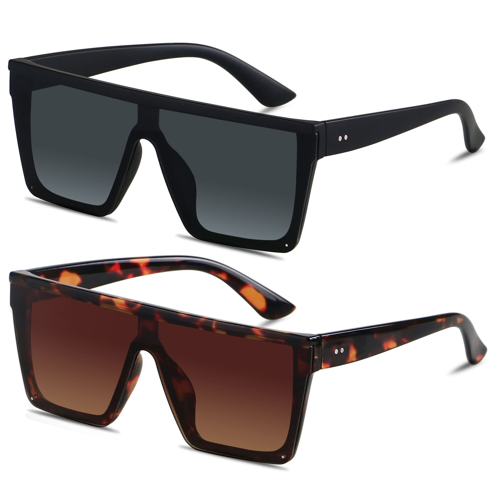 Foto 2 pulgar | Gafas De Sol Lyzoit Cuadradas De Gran Tamaño Con Protección Uv400 - Venta Internacional.