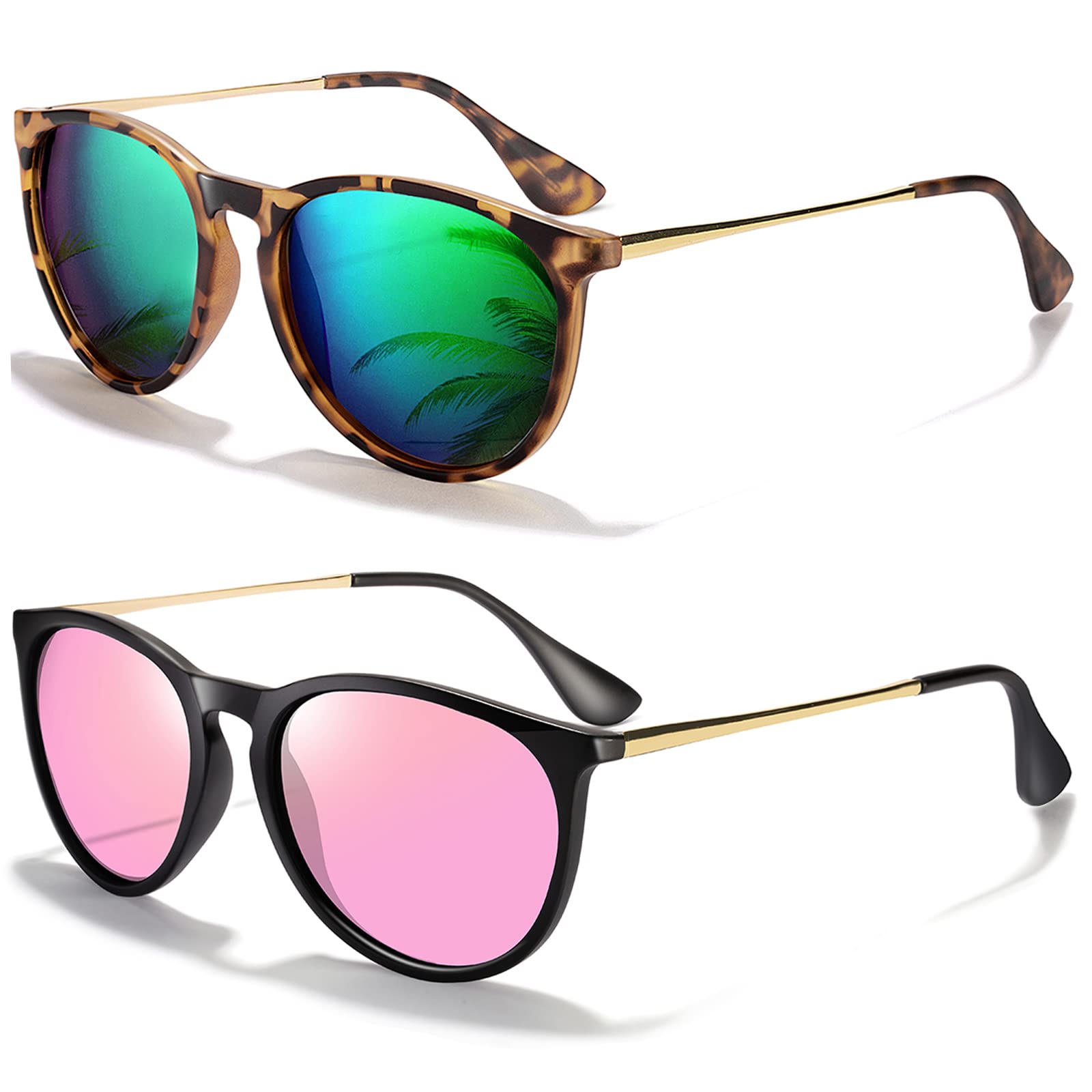 Foto 2 pulgar | Gafas De Sol Chbp Polarizadas Con Protección Uv400  Lente Redonda Retro - Venta Internacional.