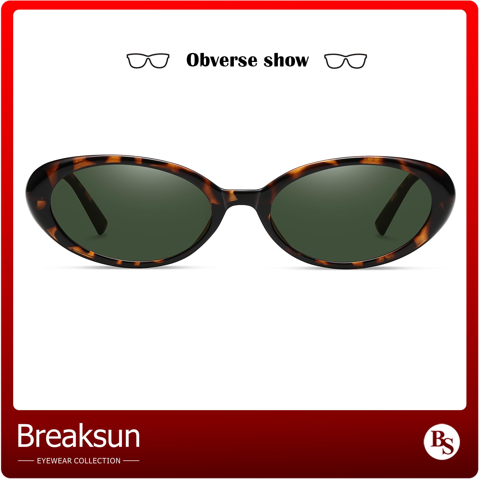 Foto 5 pulgar | Gafas De Sol Breaksun Retro Oval 90s Vintage Para Mujer Y Hombre - Venta Internacional.