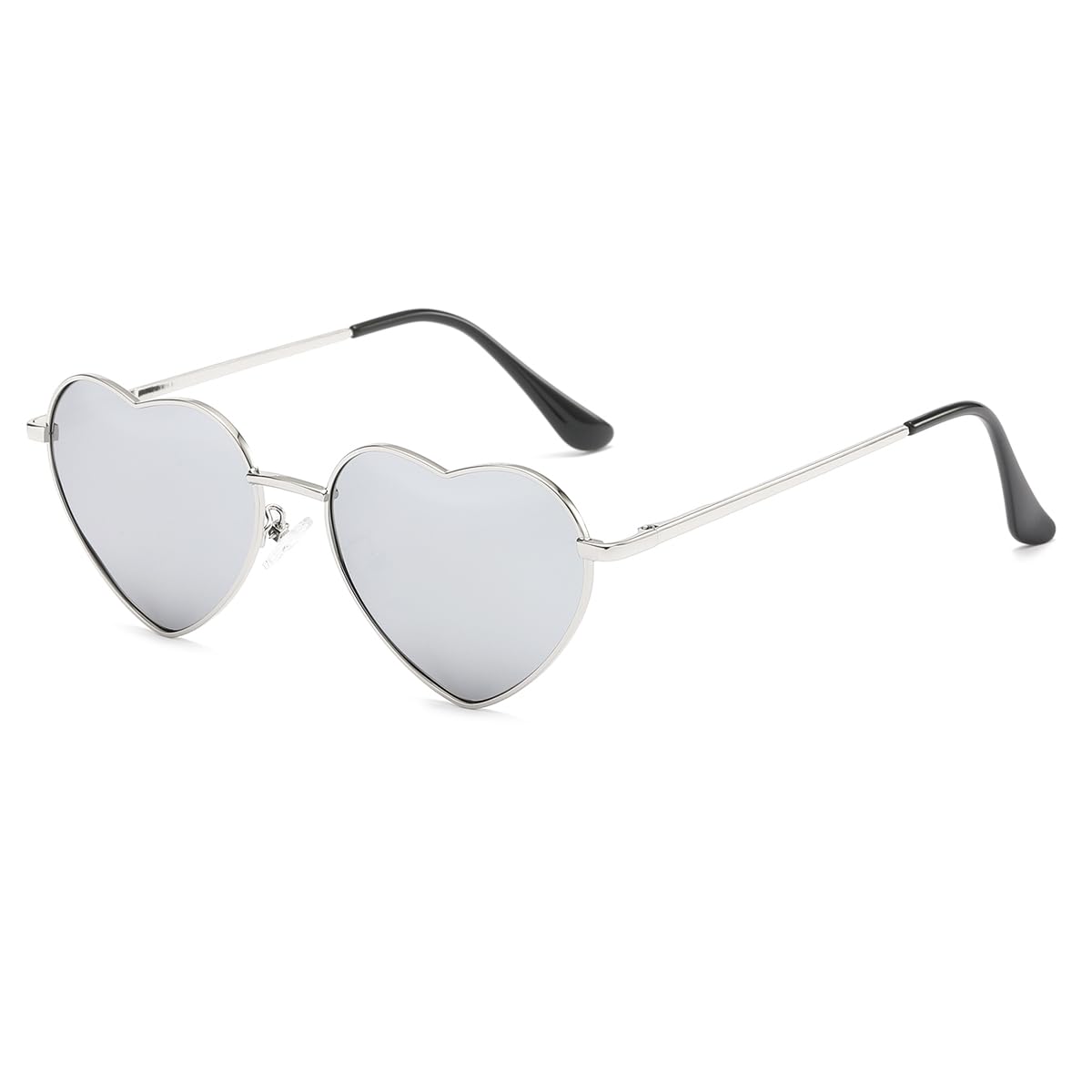 Foto 1 | Gafas De Sol Jovakit Polarized Heart Para Mujer Silver Mirror - Venta Internacional.