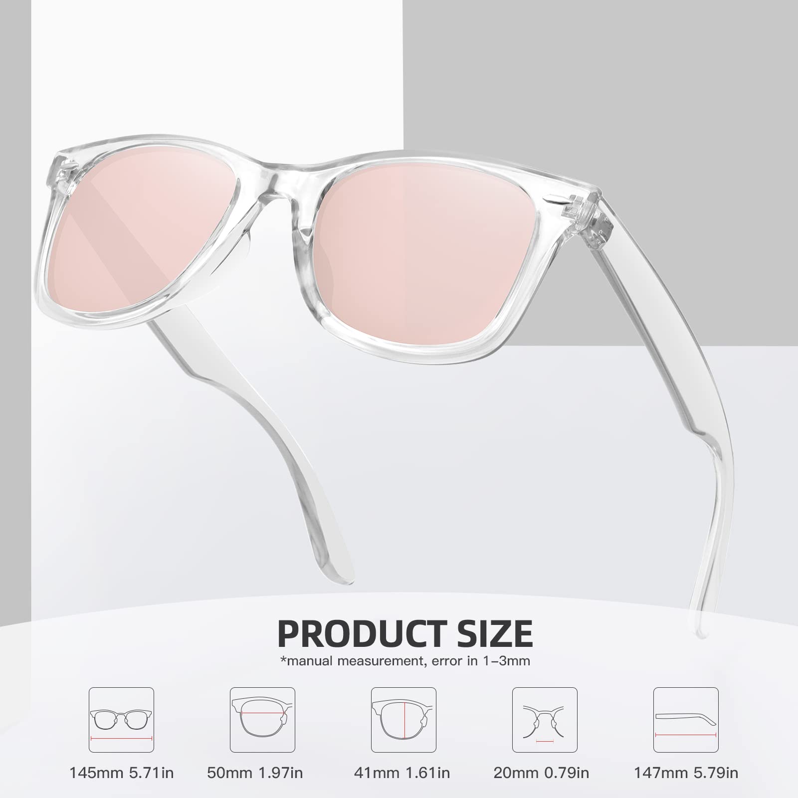 Foto 5 pulgar | Gafas De Sol Meetsun Classic Retro Square Polarizadas Para Mujer - Venta Internacional.