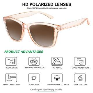 Foto 3 | Gafas De Sol Meetsun Polarizadas De Estilo Retro Clásico Con Lentes Marrones - Venta Internacional.