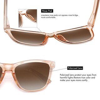 Foto 5 | Gafas De Sol Meetsun Polarizadas De Estilo Retro Clásico Con Lentes Marrones - Venta Internacional.