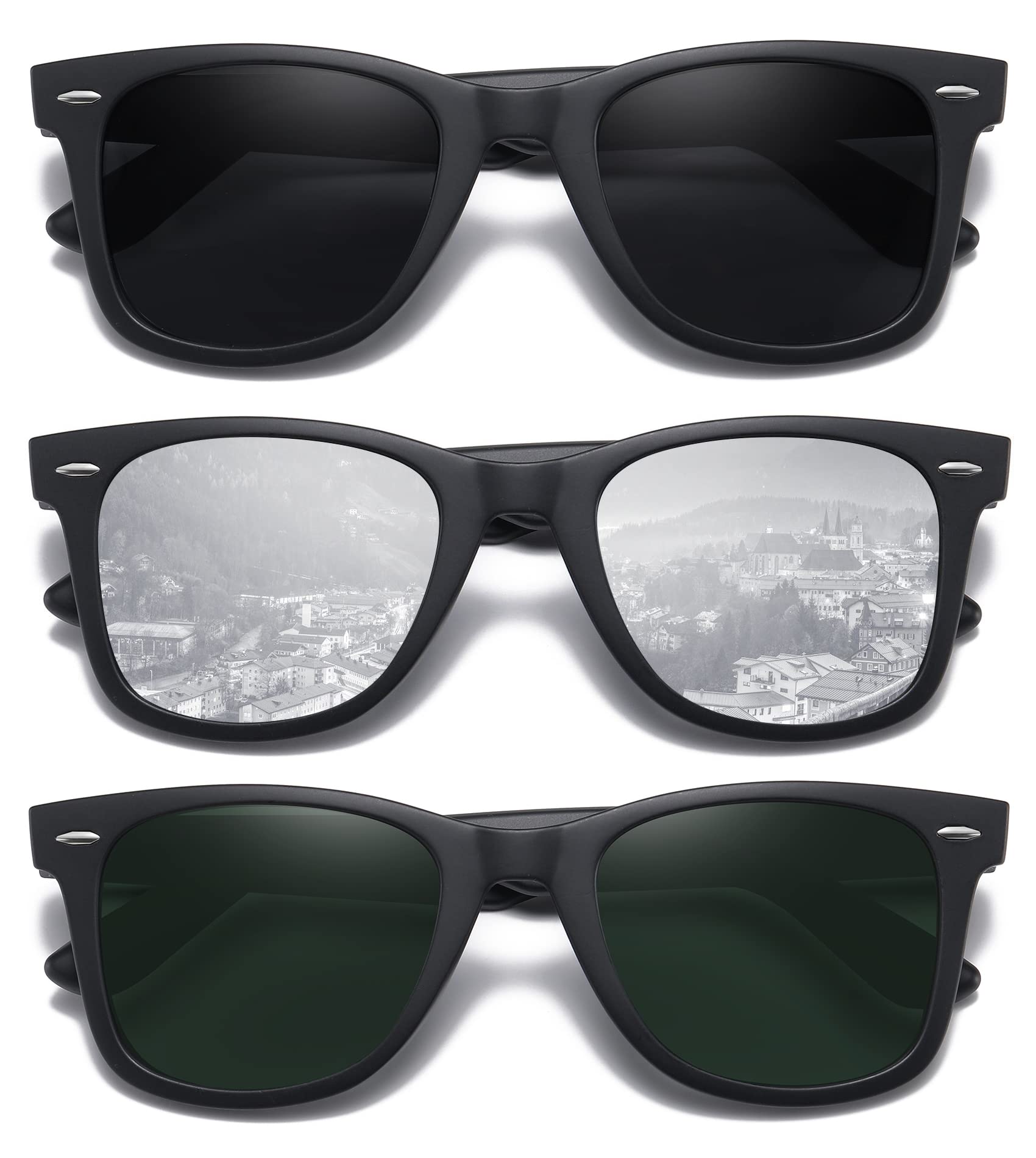 Foto 2 pulgar | Gafas De Sol Meetsun  Retro  Polarizadas  100% Protección Uv (paquete De 3) - Venta Internacional.