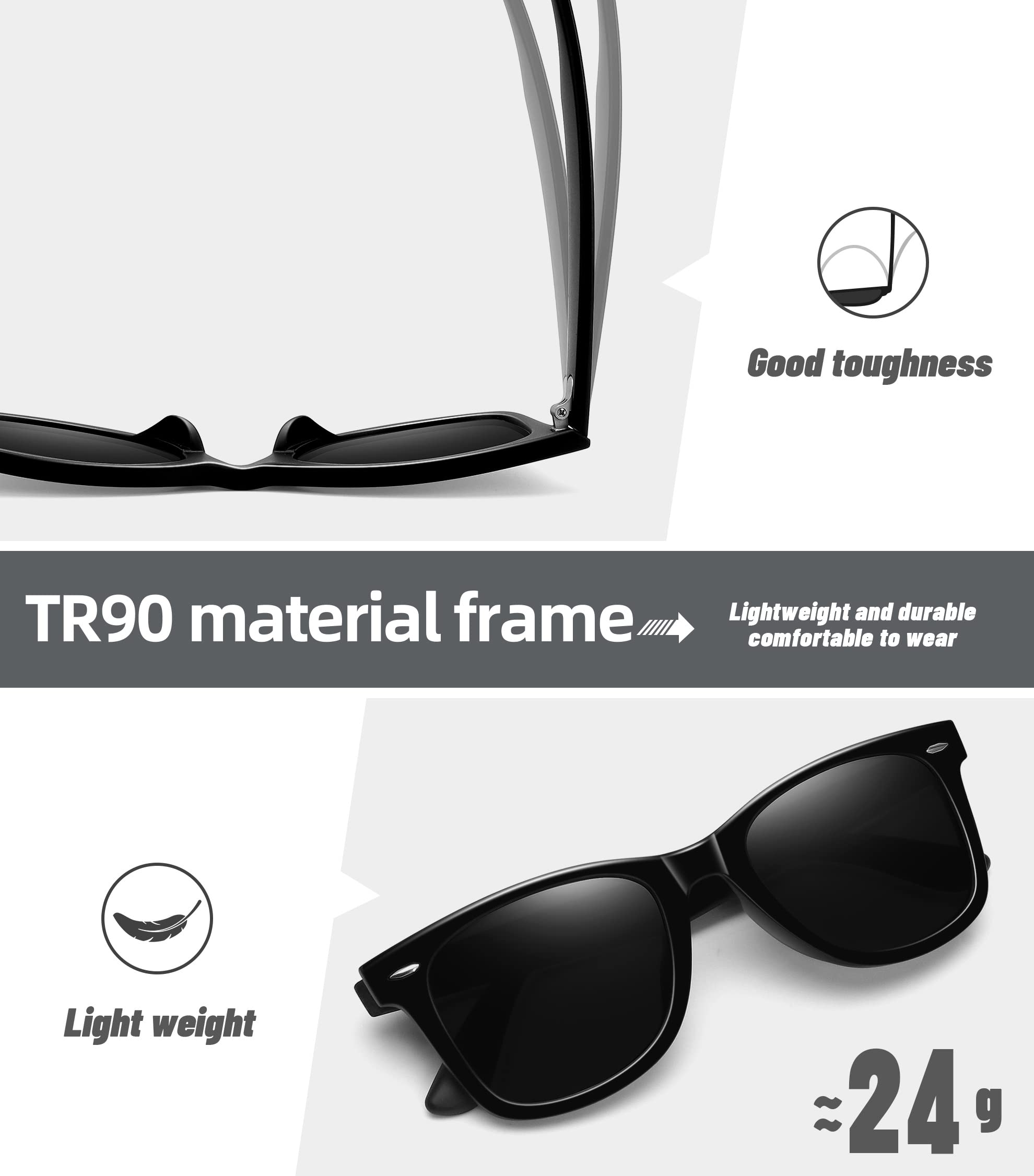 Foto 8 pulgar | Gafas De Sol Meetsun  Retro  Polarizadas  100% Protección Uv (paquete De 3) - Venta Internacional.