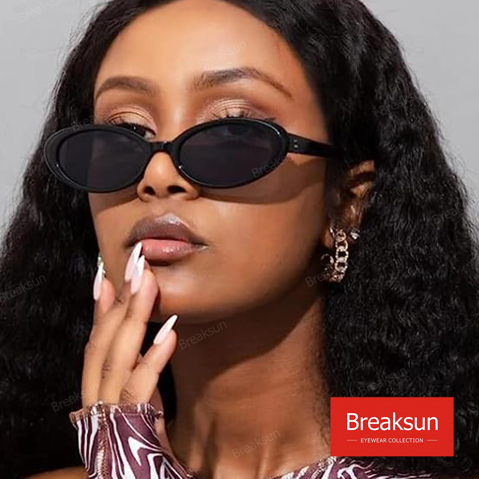 Foto 4 pulgar | Gafas De Sol Breaksun Retro Oval 90s Vintage Uv400 Para Mujeres Y Hombres - Venta Internacional.