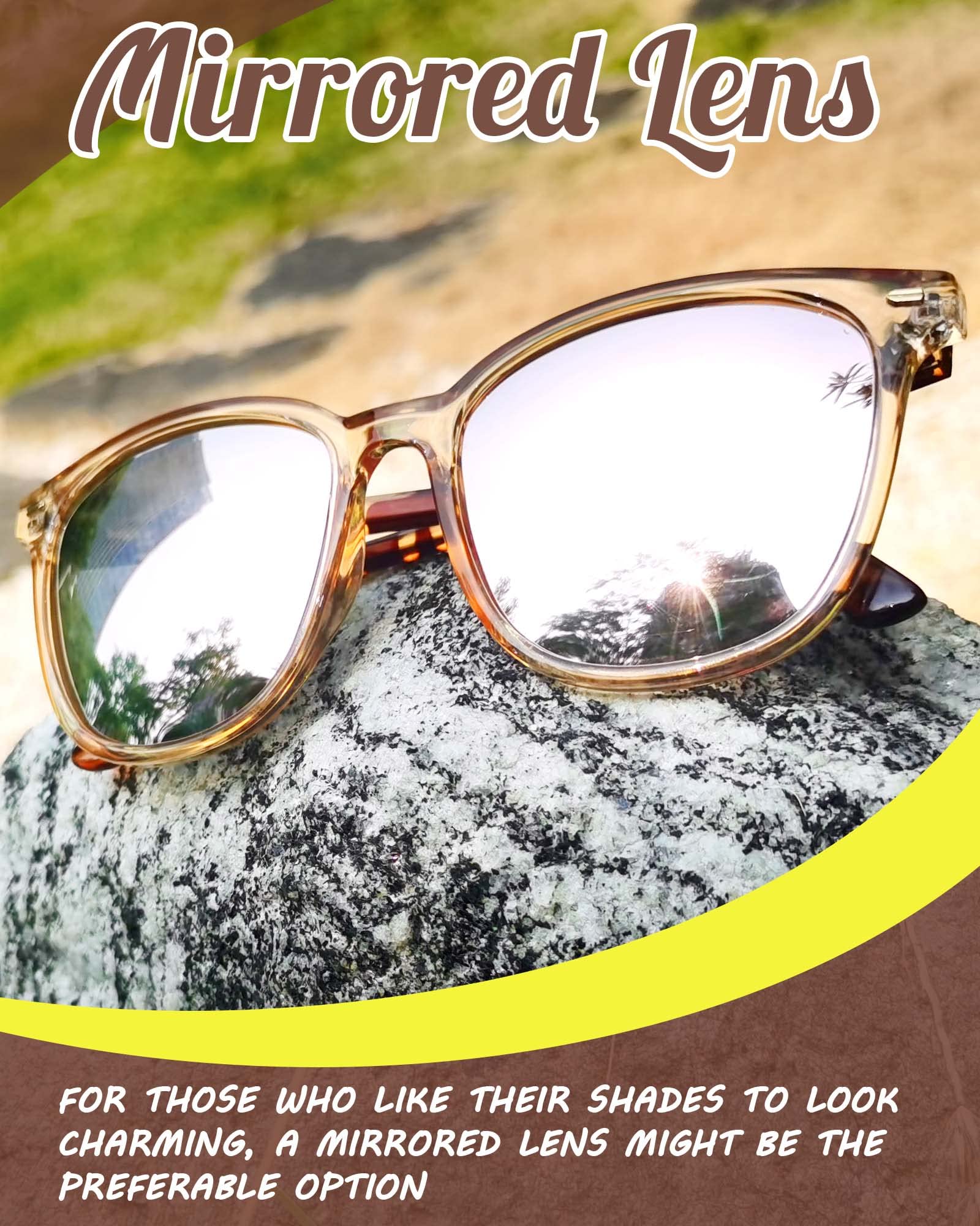 Foto 7 pulgar | Gafas De Sol Myiaur Polarizadas Cuadradas Con Espejo Para Mujer - Venta Internacional.